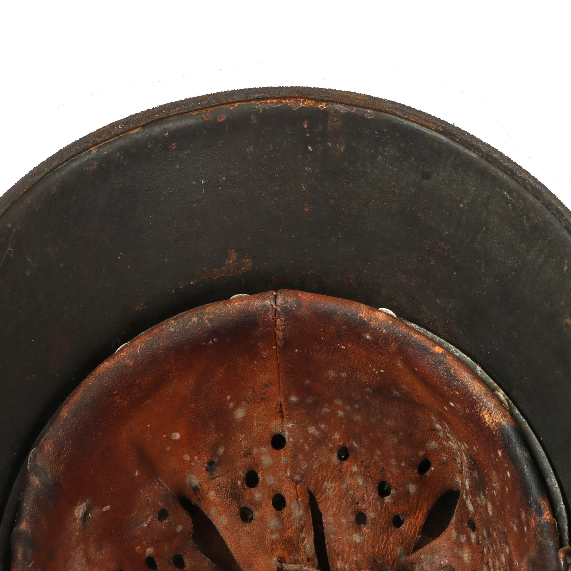 Original German WWII M18 Transitional Heer Army Single Decal Helmet with Wartime Liner & Chinstrap - Stamped W66 - Image 11