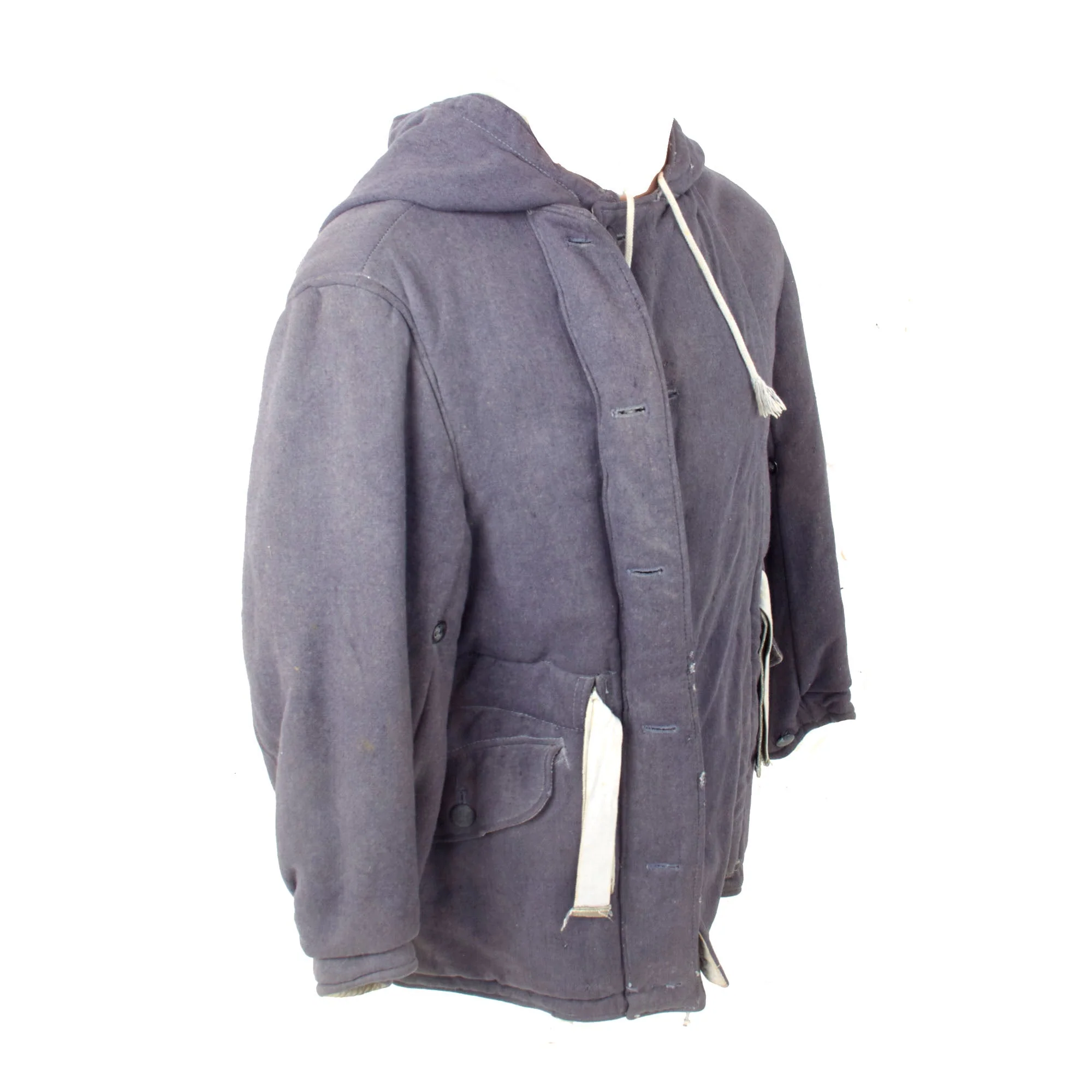 Original German WWII Heer Army "Mouse Gray" Reversible Winter Parka in Size I - Faded Maker Markings - Image 9