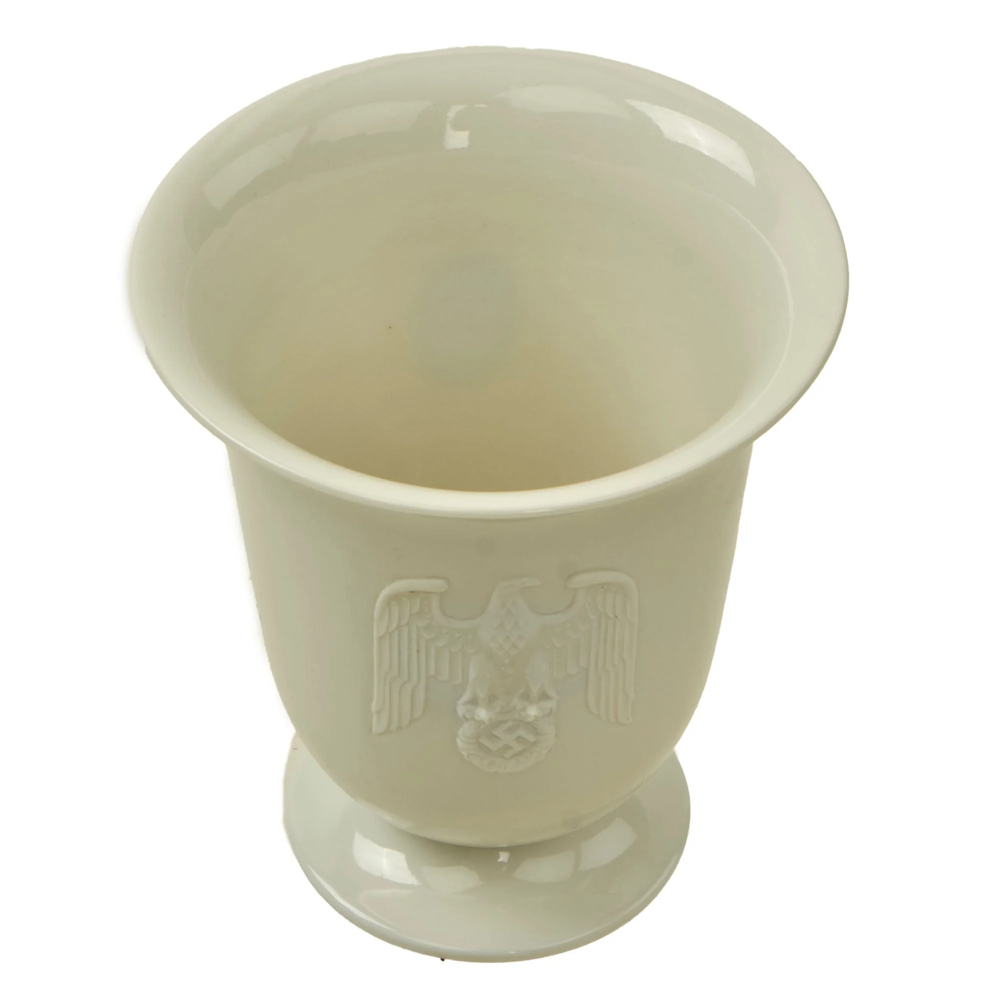 Original German WWII 1938 Nuremberg Rally SS Bivouac Evening Gift Porcelain Goblet Vase by Allach - Image 13