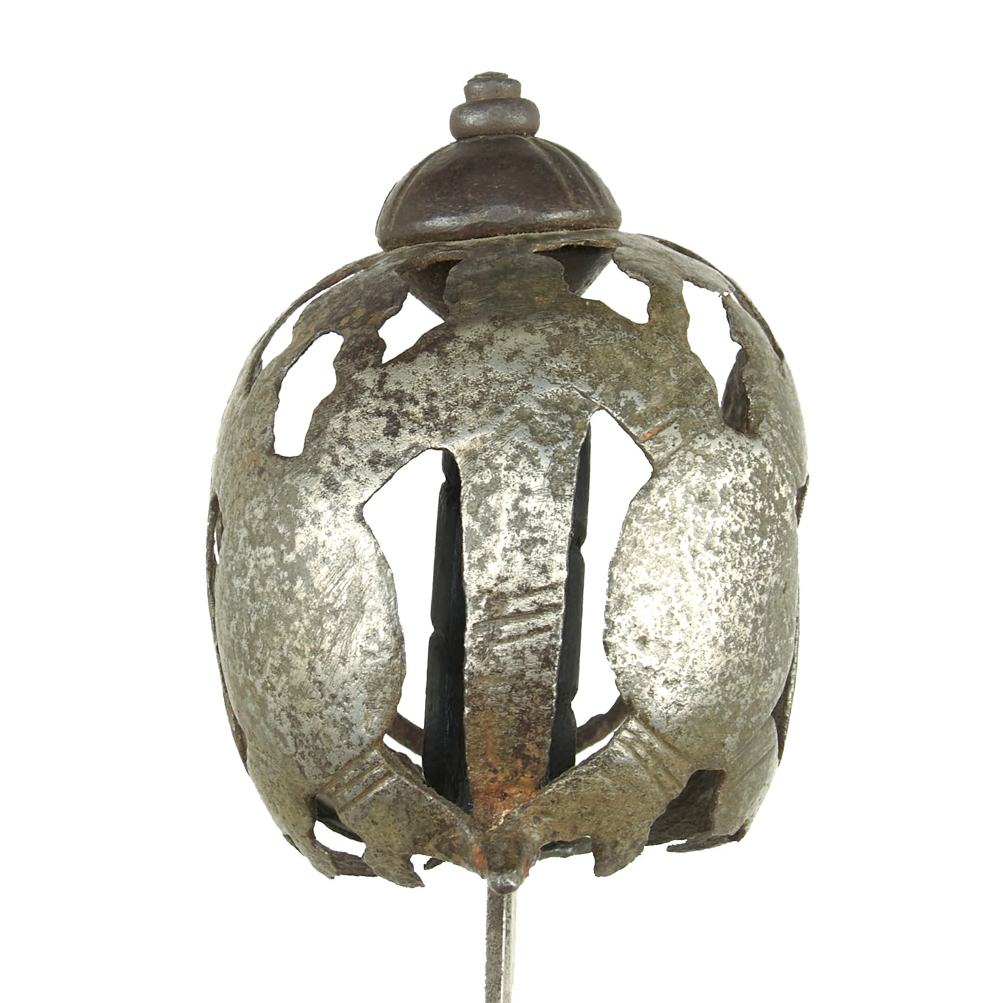 Original 17th Century Scottish 1715 Jacobite Rebellion Basket Hilt Broadsword Marked Andrea Ferara with Solingen “Running Wolf” - C. 1680 - Image 4