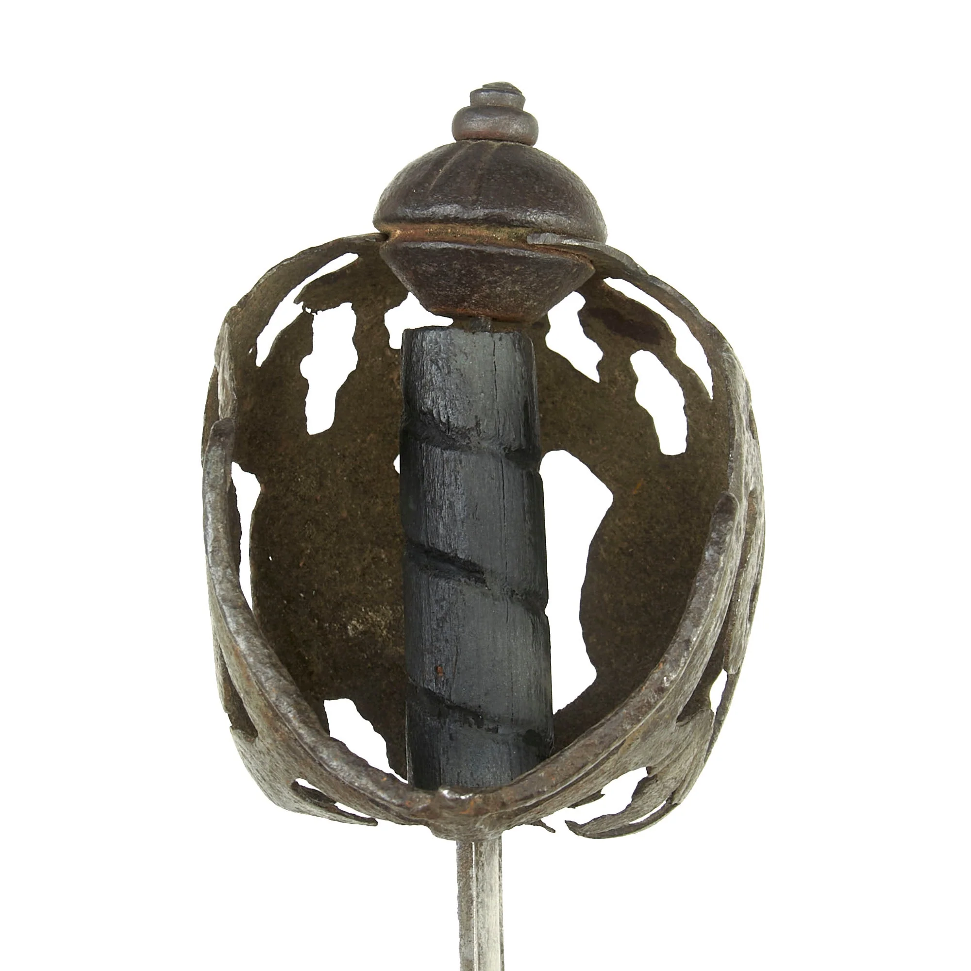 Original 17th Century Scottish 1715 Jacobite Rebellion Basket Hilt Broadsword Marked Andrea Ferara with Solingen “Running Wolf” - C. 1680 - Image 6