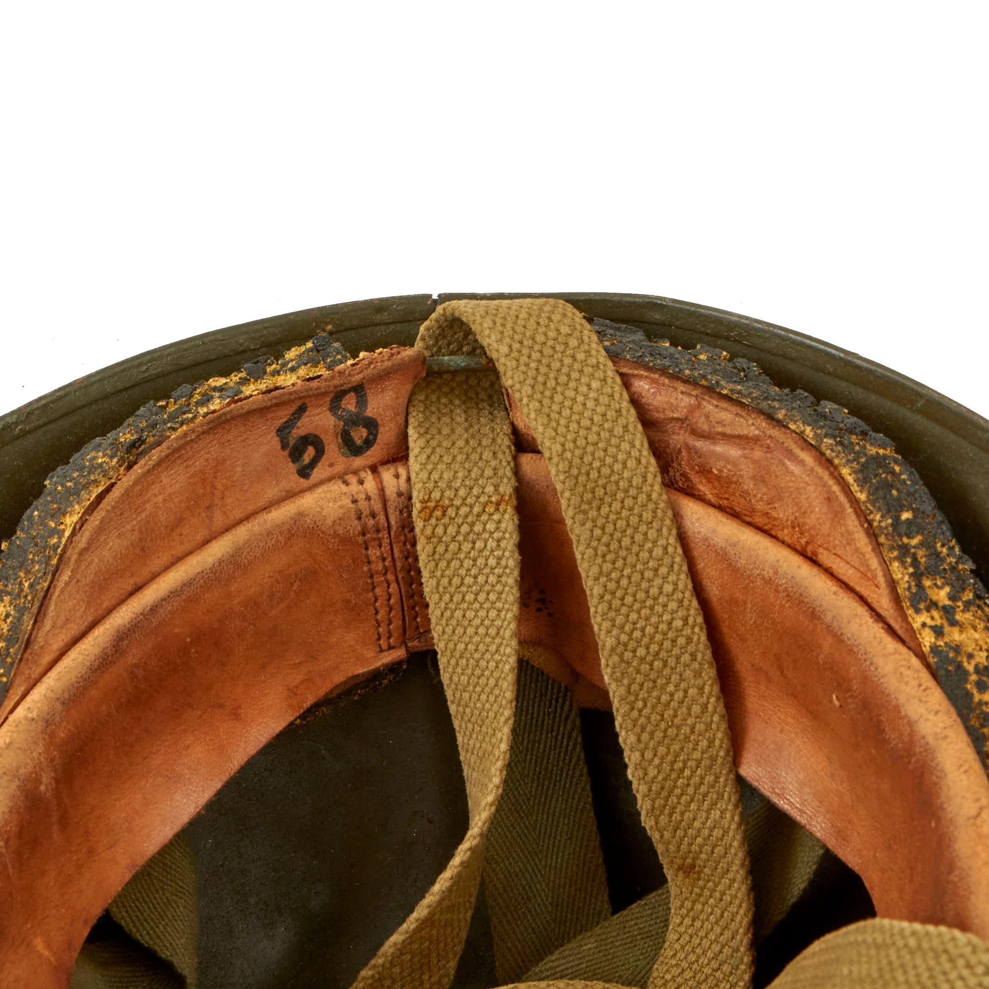 Original Belgian Post WWII British Style Paratrooper Helmet with Flash - Paracommando Regiment - Image 14
