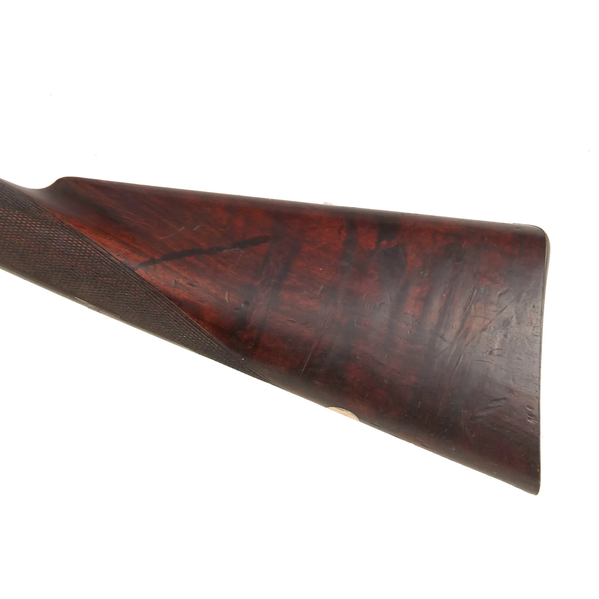 Original British 10 Bore Double Barrel Percussion Shotgun by E.M. Reilly & Co. with Figured Stock - circa 1865 - Image 14