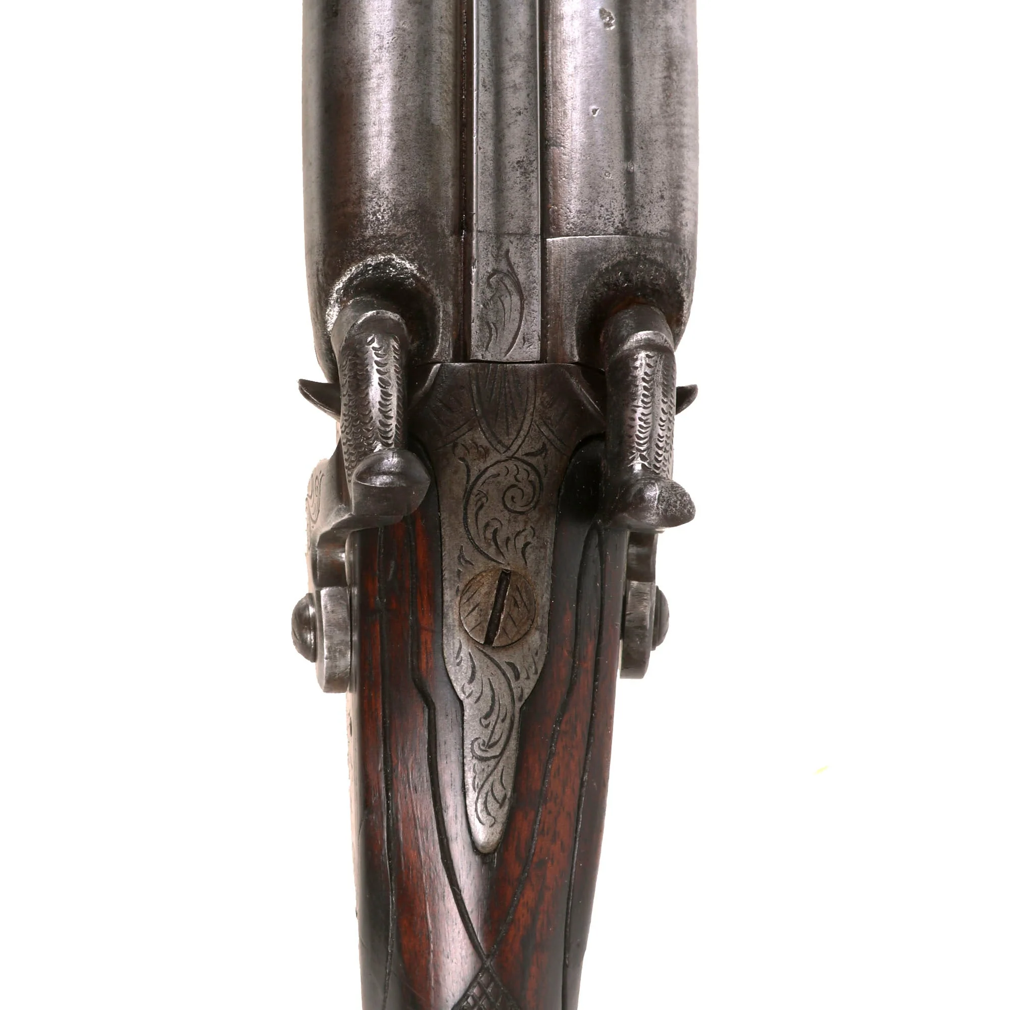 Original British 12 Bore Double Barrel Percussion Shotgun by James Constable with Twist Forged Barrel - circa 1860 - Image 17