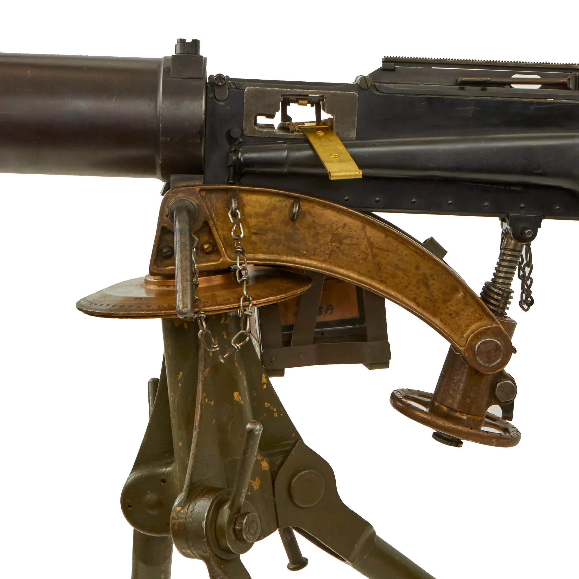Original British Pre-WWII Turkish Contract Vickers Display Machine Gun with Correct Tripod and Accessories - Image 7