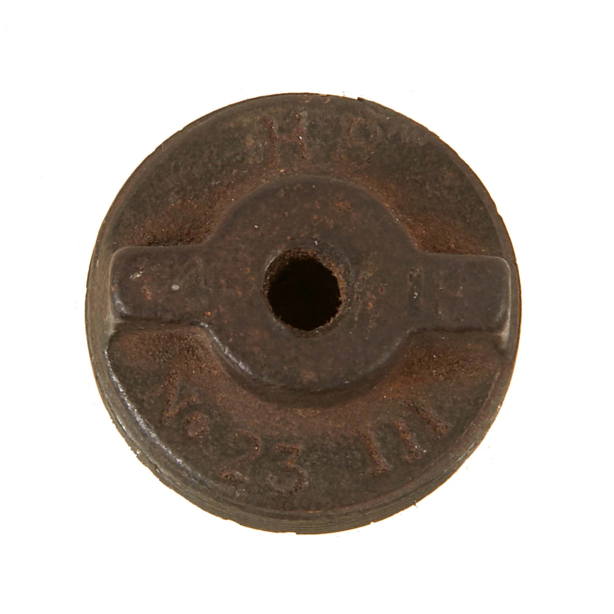 Original British WWI Inert Mills Bomb No. 23 MKII Grenade by Howard & Bullough - Dated April 1918 - Image 5