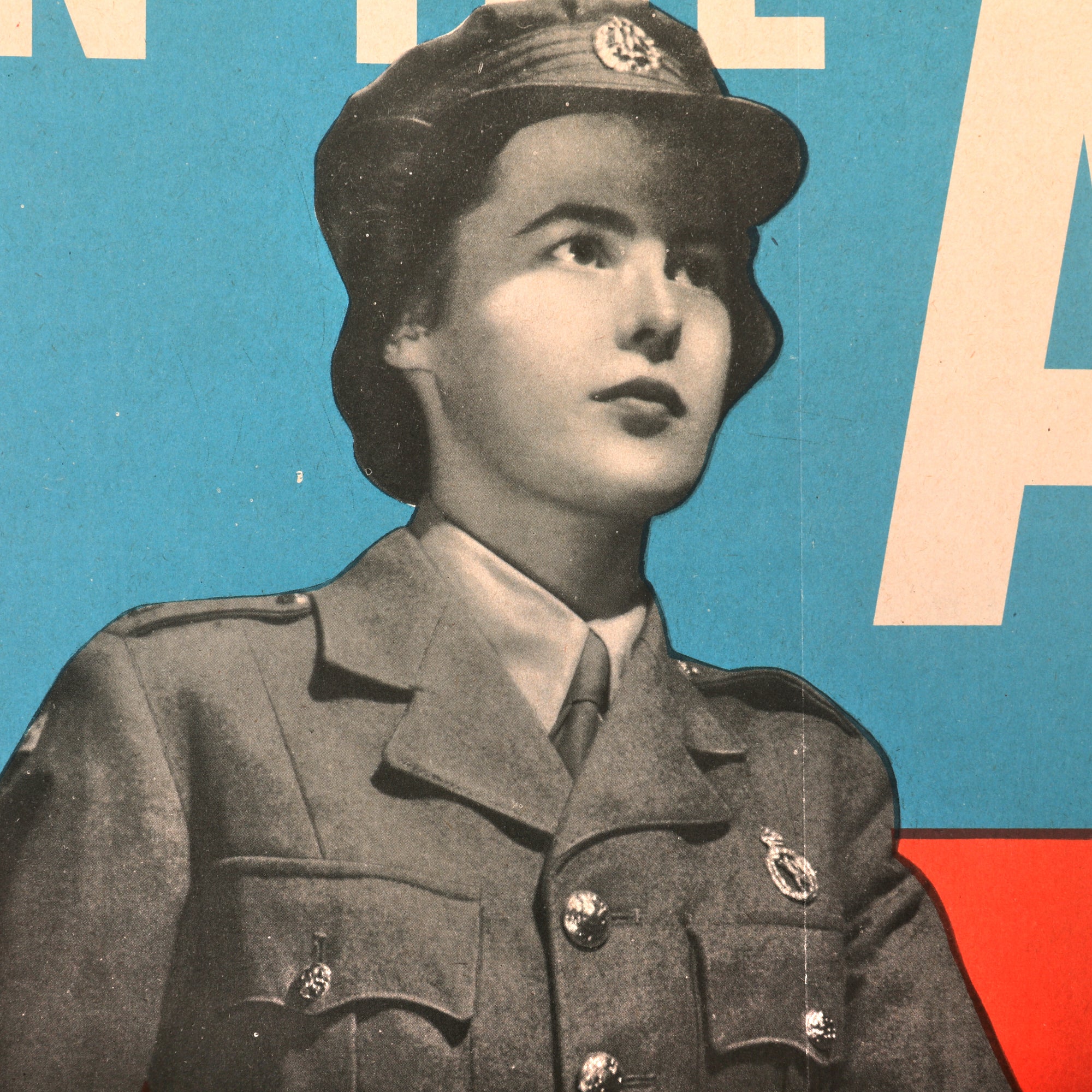 Original British WWII ATS Auxiliary Territorial Service Female Service Enlistment Poster - 20 x 30” - Image 3