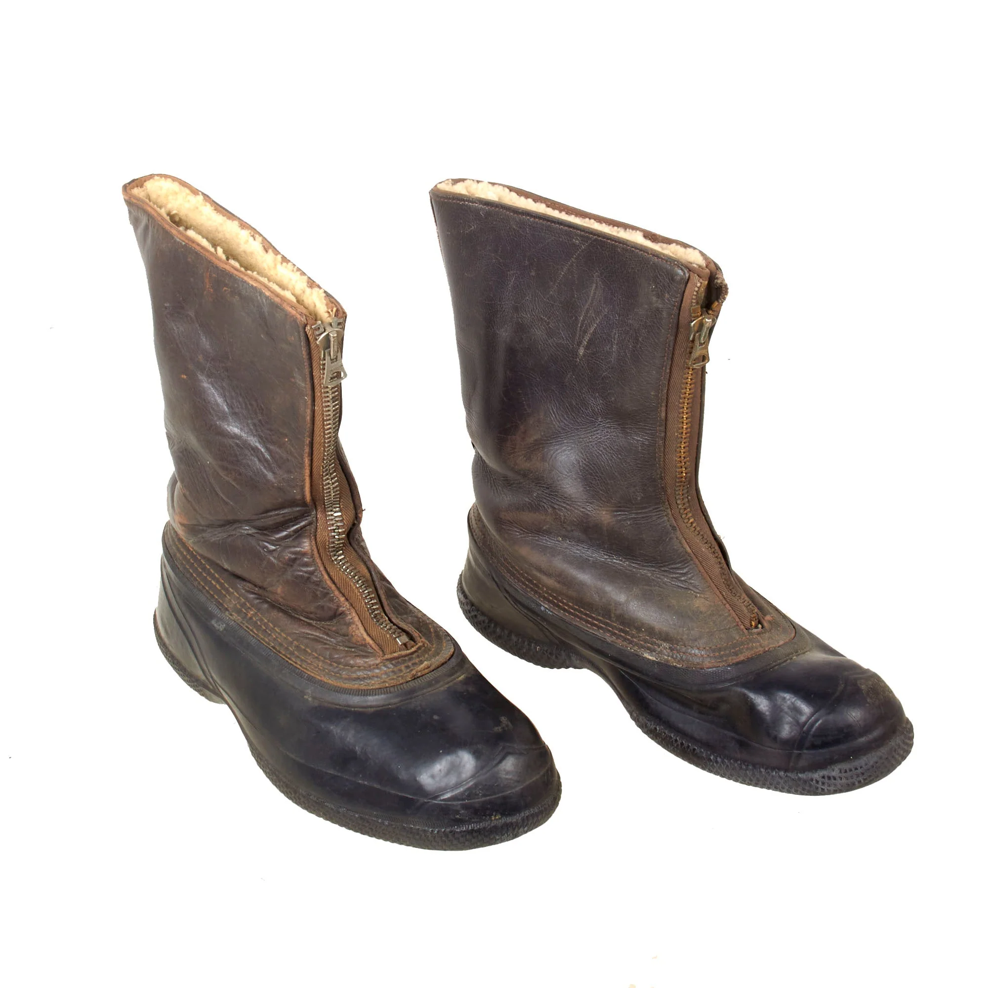 Original Canadian WWII RCAF High Altitude Flight Boots with Rubber by B.F. Goodrich - Size 10 - Image 2