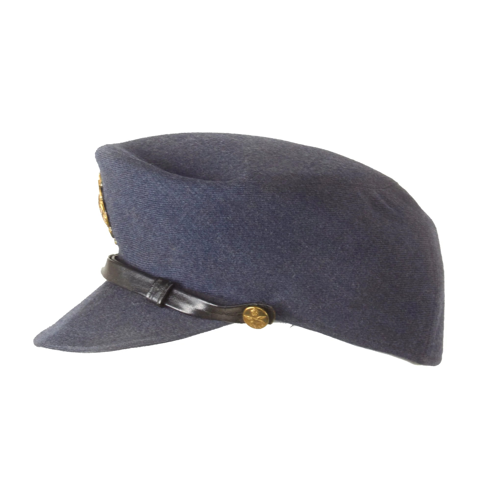 Original Canadian WWII RCAF Royal Canadian Air Force Women's Auxiliary's Service Cap by Principal Hat & Cap of Montreal - Dated 1943 - Image 9