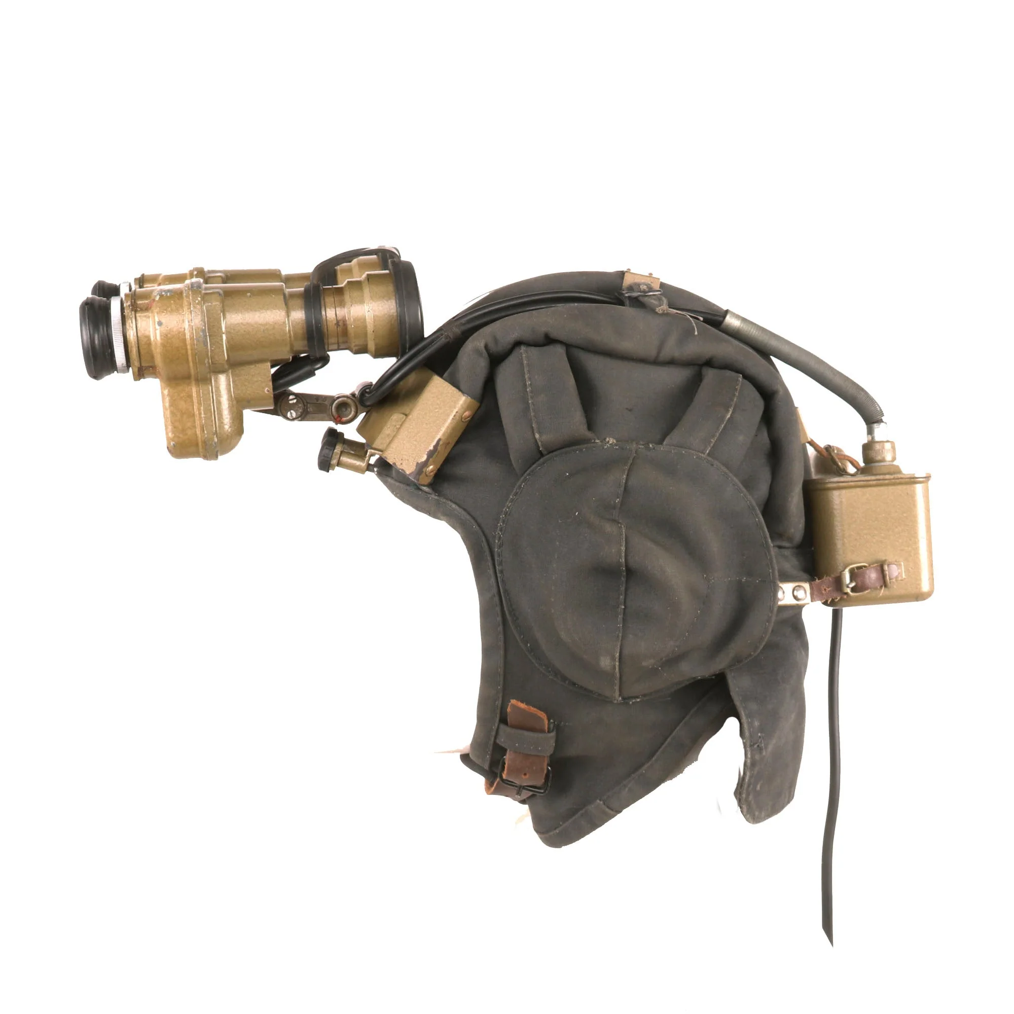 Original Cold War Soviet “Eastern Bloc” Czech PNV-57 Night Vision Goggles on Original Helmet - Image 3