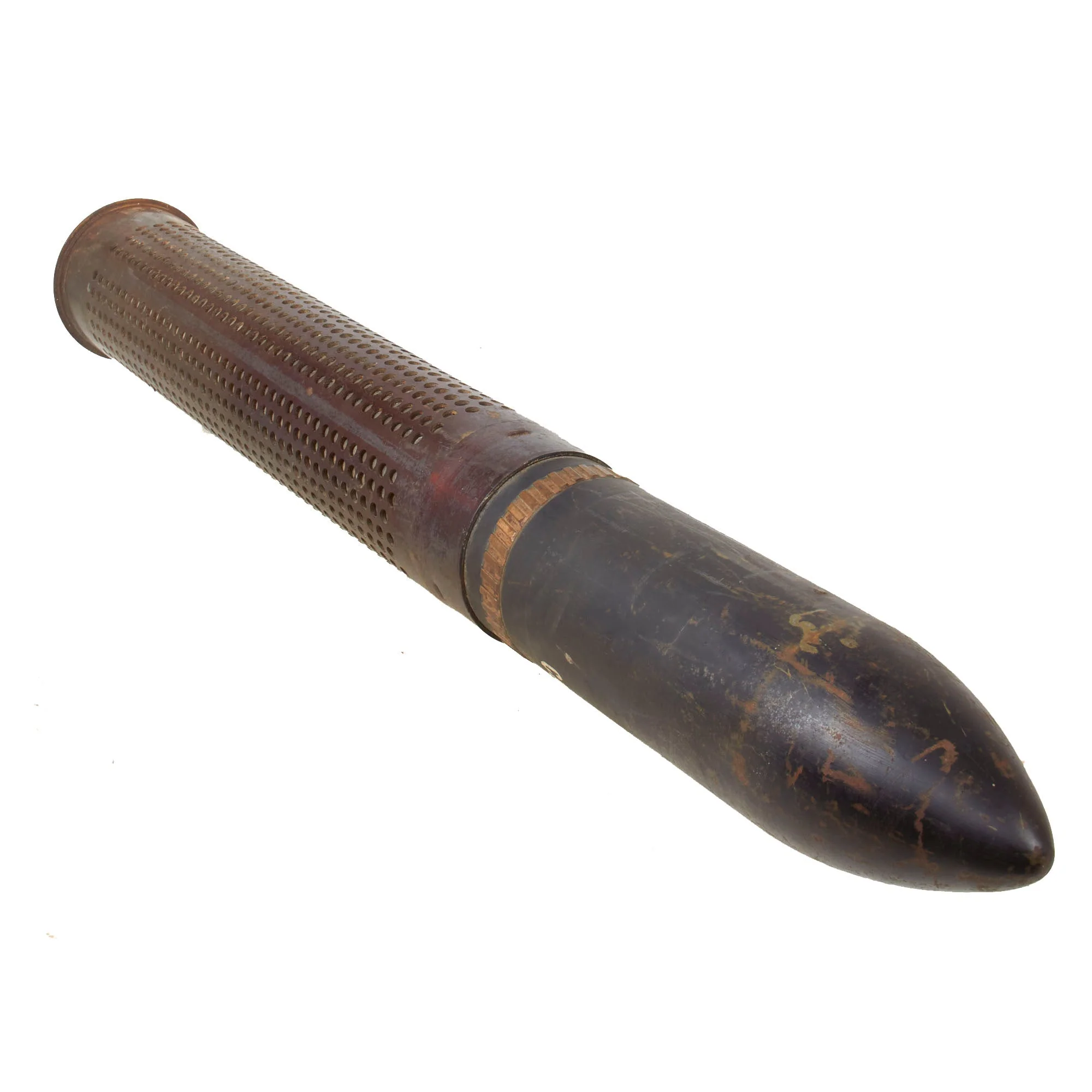 Original Early Cold War U.S. 106mm M40 Recoilless Rifle Inert HEP-T Round with T75 Casing - Both Dated 1956 - Image 8