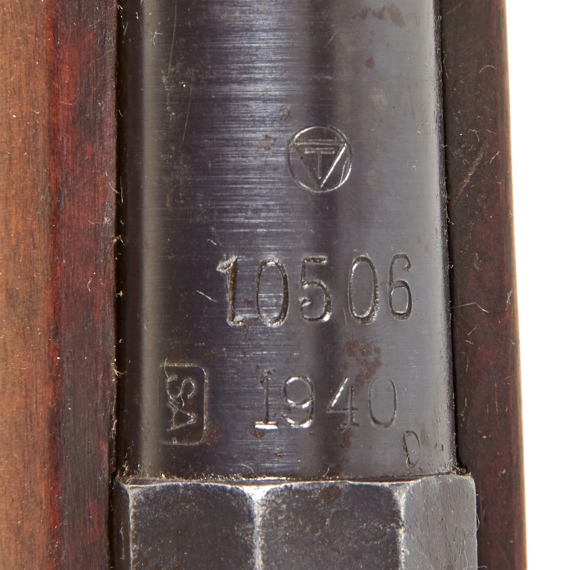 Original Finnish Continuation War Mosin-Nagant M/91 Infantry Rifle Serial 10506 with 1940 Dated Tikkakoski Barrel - Antique Tula Receiver Dated 1896 - Image 7
