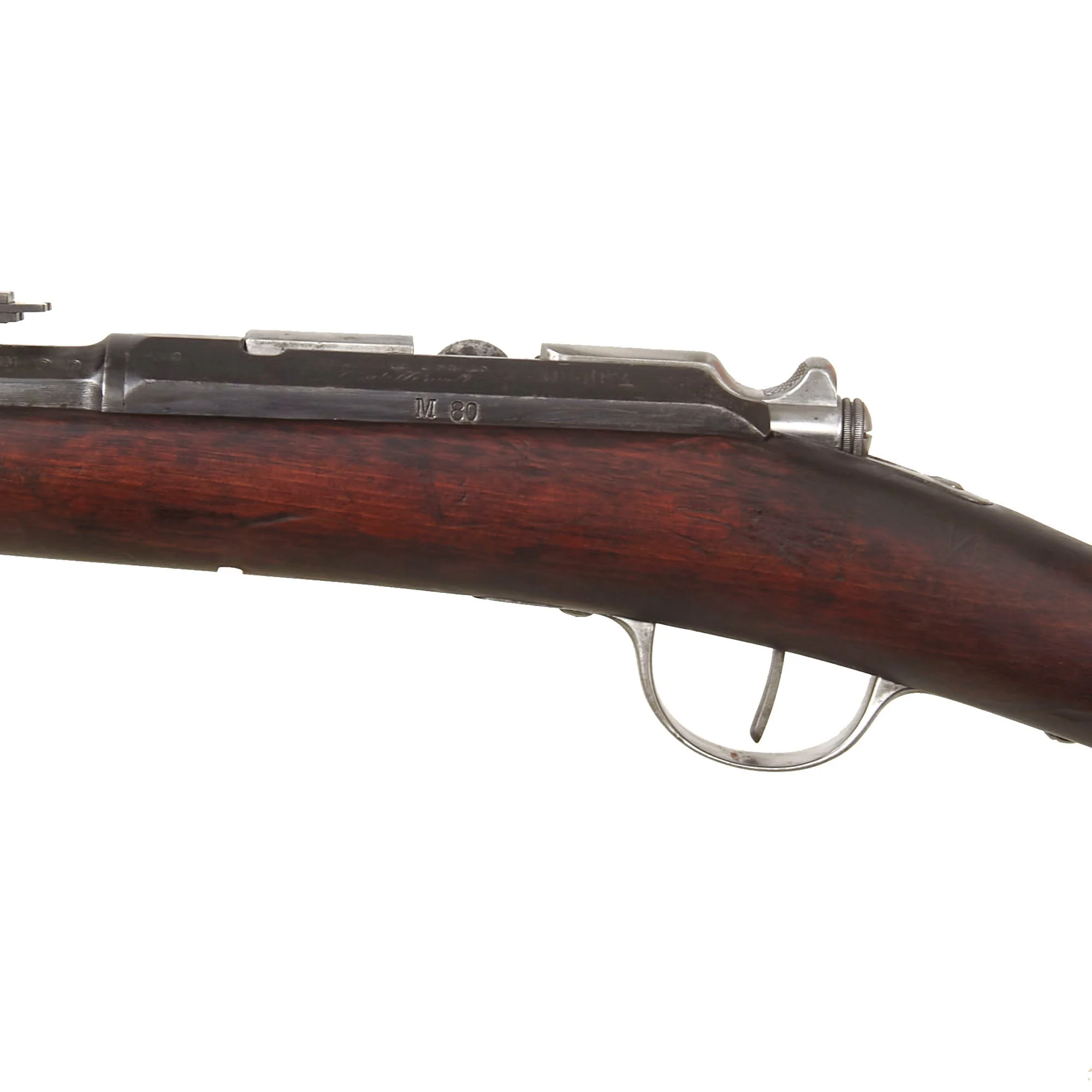 Original French Fusil Gras Modèle 1874 M80 Infantry Rifle by Châtellerault Serial B 5943 with Bayonet & Scabbard - Dated 1876 - Image 12