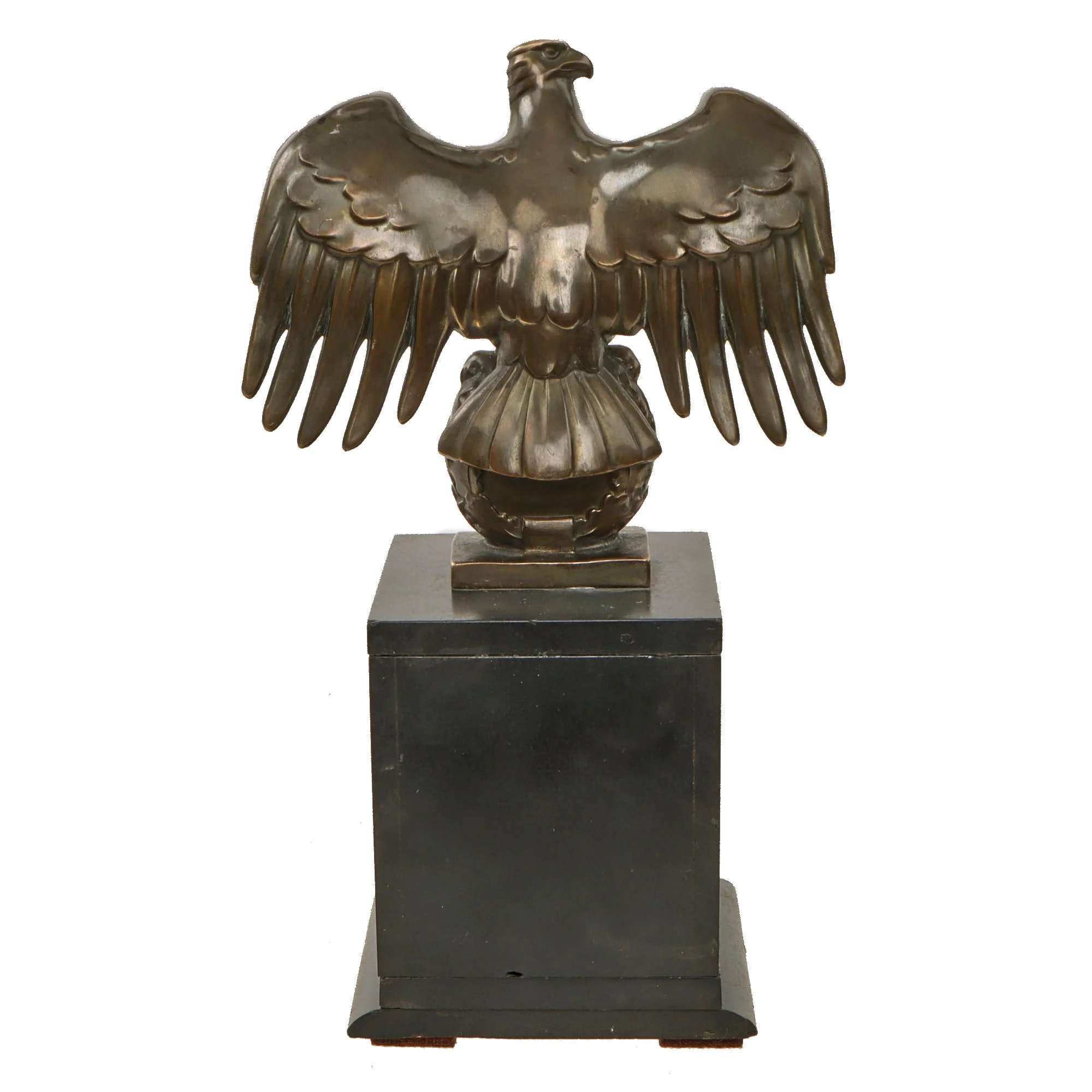 Original German Hindenburg Disaster Chief Rigger Ludwig Knorr Town of Kohren-Sahlis Honorary Citizenship Award with Bronze German Desk Eagle on Marble Base Dated March 8th, 1937, Two Months Prior to Disaster - Image 7