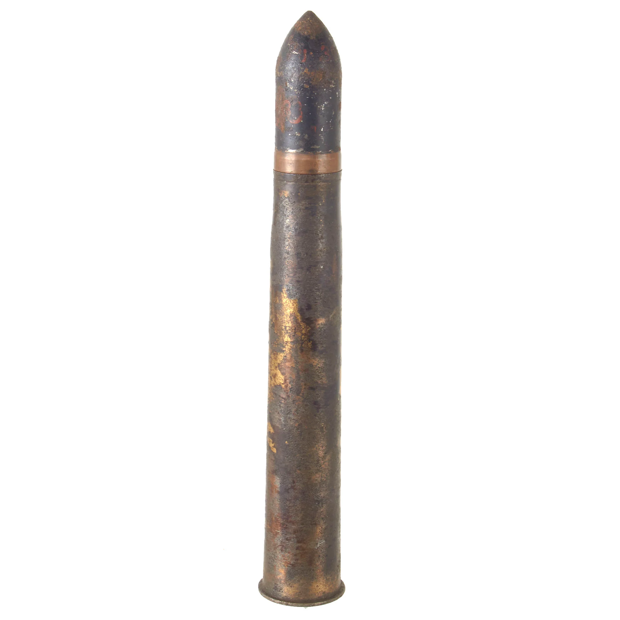 Original German Pre WWII Inert PAK 36 Armor Piercing 3.7cm Shell Dated 1938 - 37mm Anti-Tank - Image 7