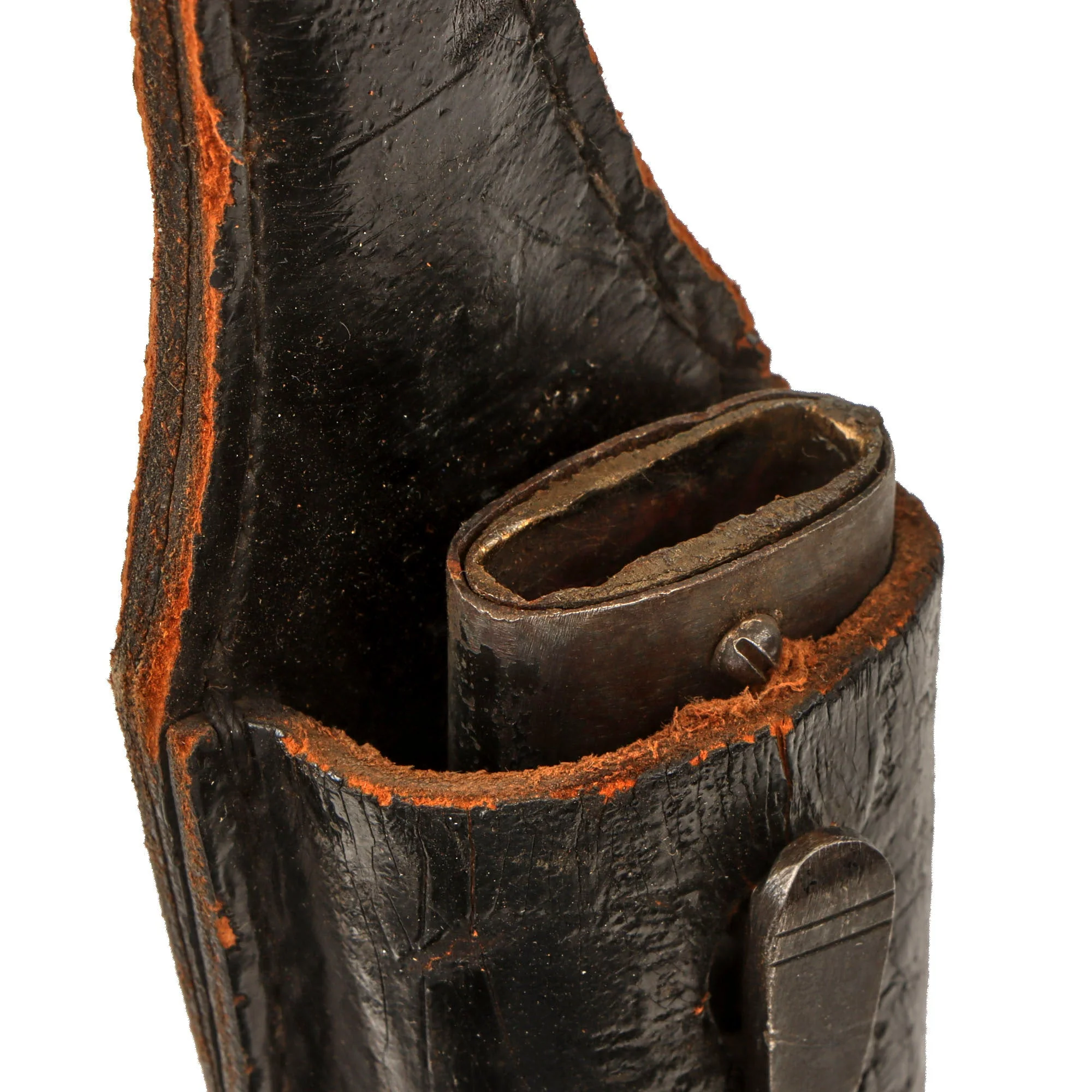 Original German Pre WWII Long Dress Sawback Stag Handle Bayonet by Alcoso with Scabbard and Frog - Image 12