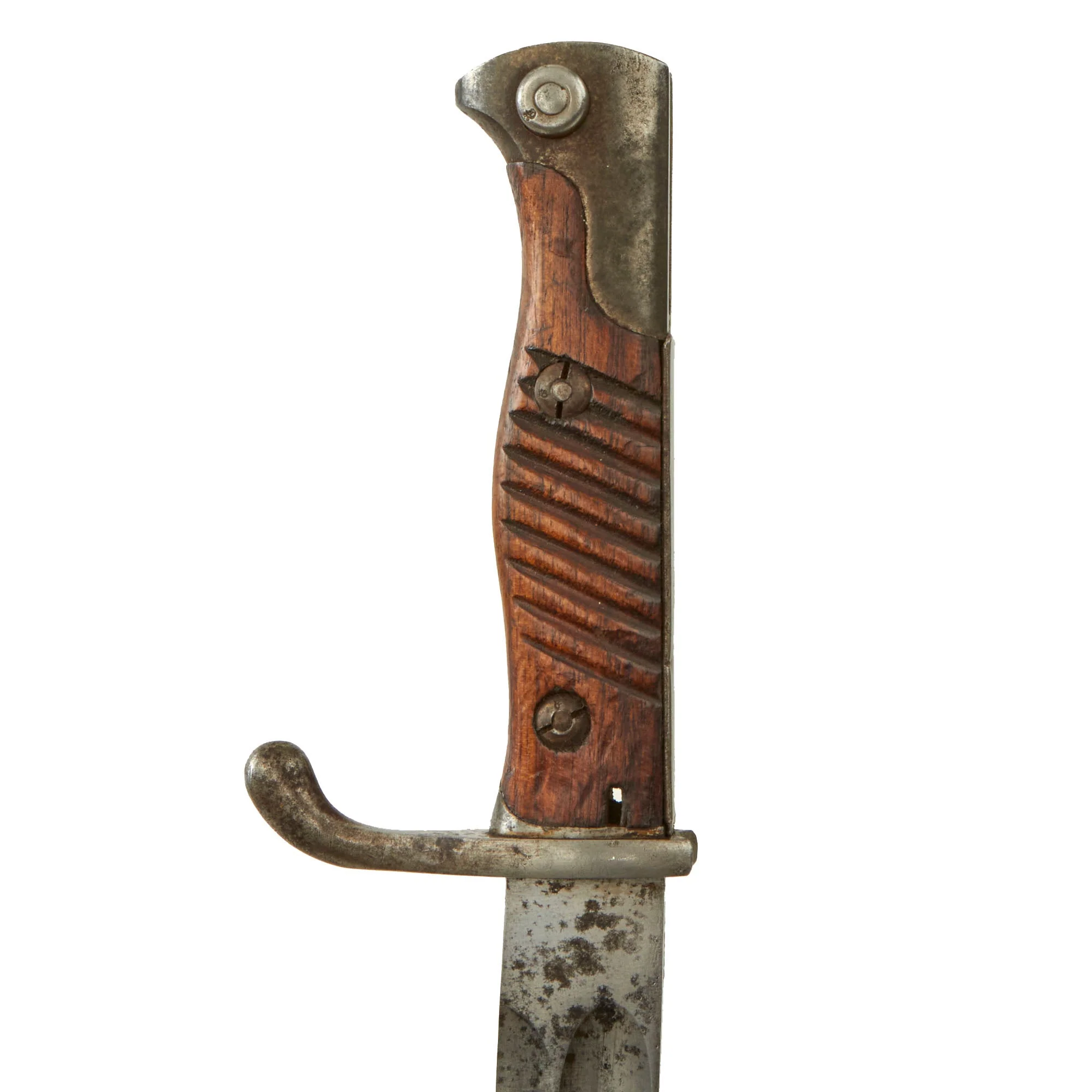 Original German WWI M1898/05 n/A Butcher Bayonet by Fichtel & Sachs with Bavarian Proof Mark & Scabbard - Image 7