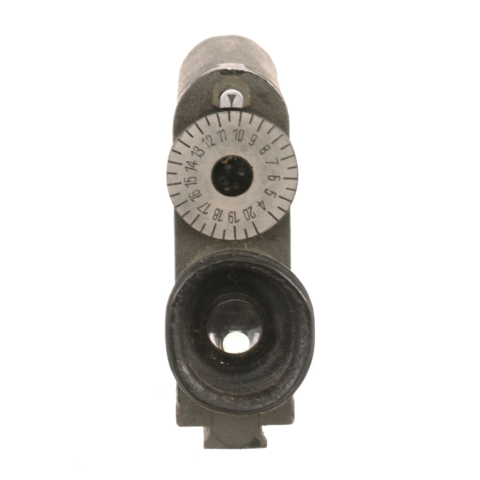 Original German WWI MG08 Machine Gun ZF12 Optical Sight by E. Leitz, Wetzlar with Leather Binoculars Case - Image 11