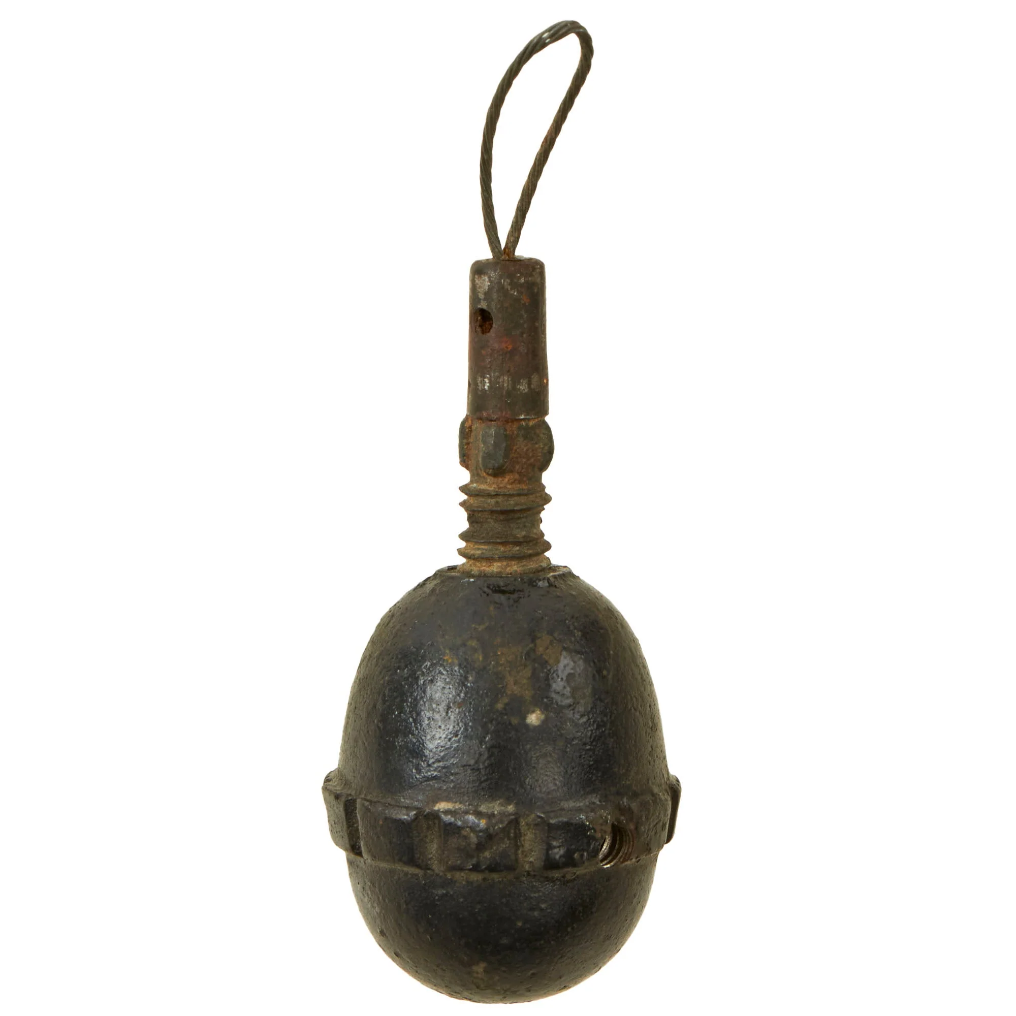Original German WWI Model 1917 n/A Inert Egg Hand Fragmentation Grenade - Eierhandgranate - Image 2