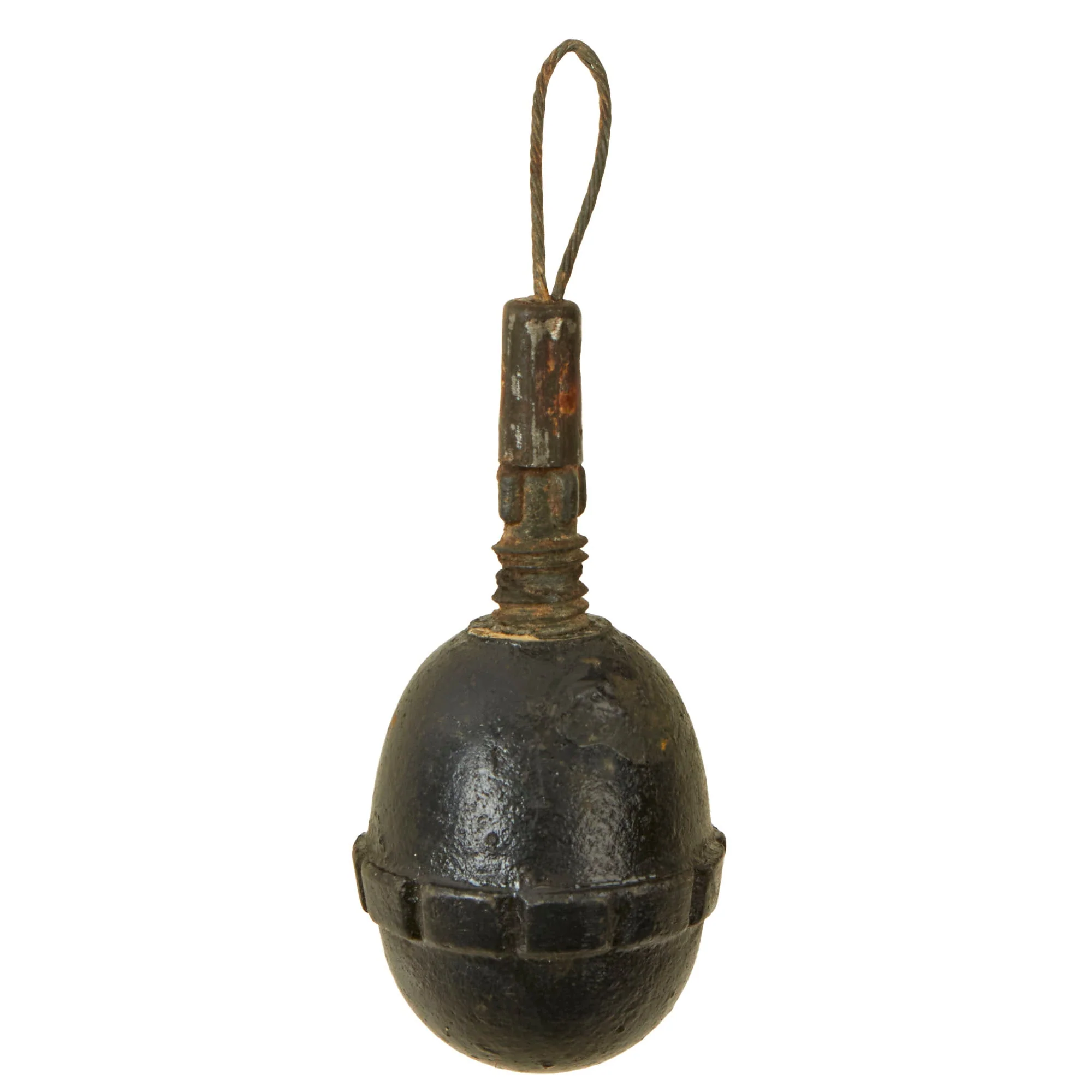 Original German WWI Model 1917 n/A Inert Egg Hand Fragmentation Grenade - Eierhandgranate - Image 4