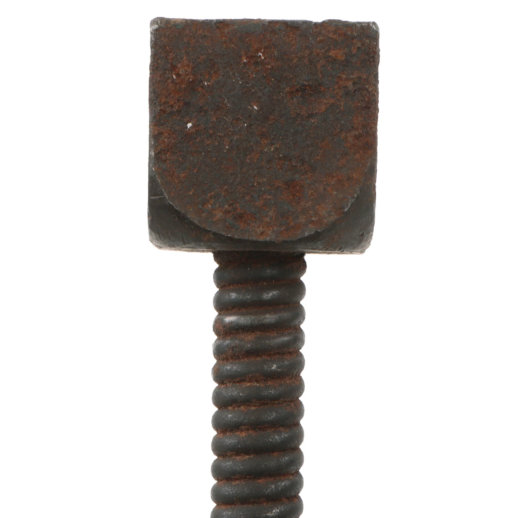 Original German WWI Spring Handle Cube-Headed Trench Raiding Mace with Original Leather - Featured in “At Arms Length: Trench Clubs” Volume I & II by David F. Machnicki - Image 12