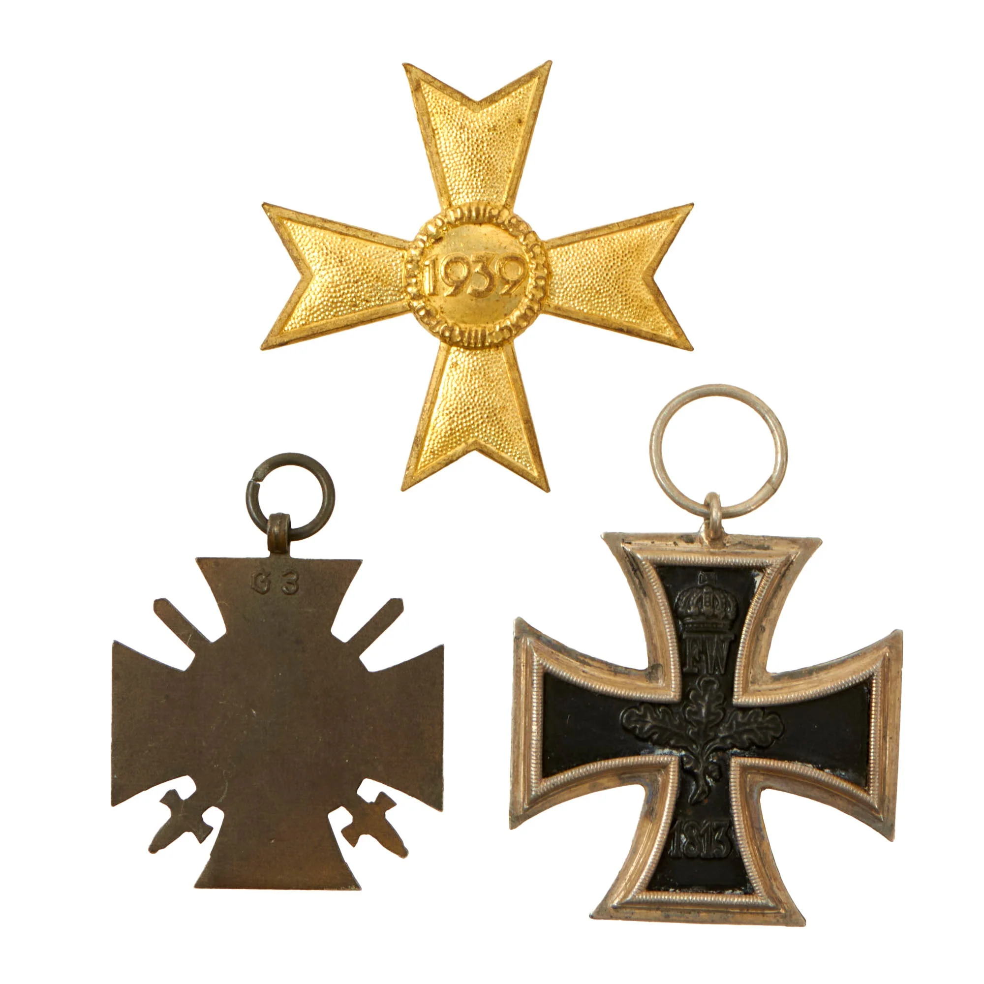 Original German WWI - WWII Medal & Insignia Grouping with 1914 EKII, Bronze Mother's Cross, and More - 10 Items - Image 7