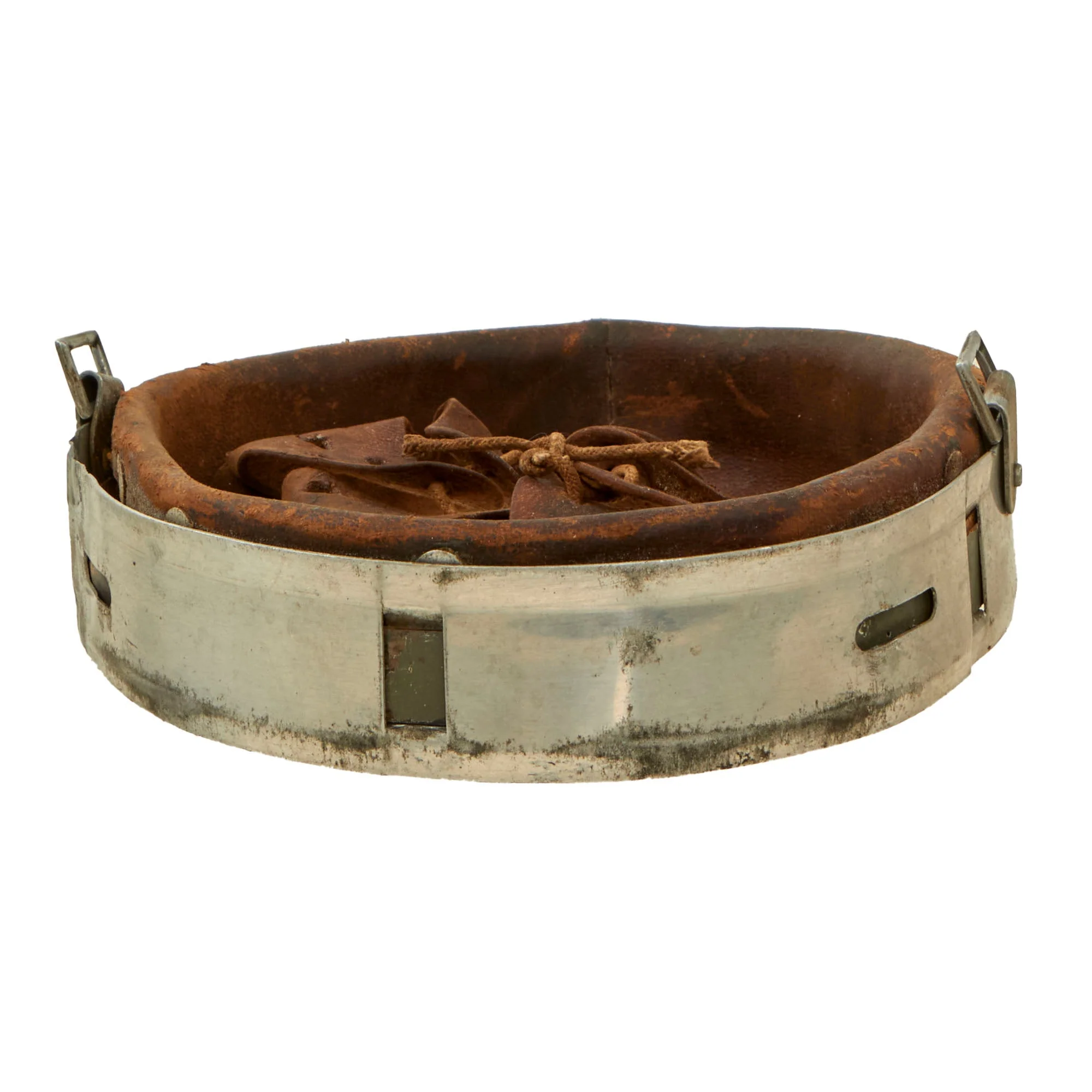 Original German WWII 1937 Dated 1st Pattern M-31 Helmet Liner by Werner Zahn in size 53cm - Repaired Outer Band - Image 7