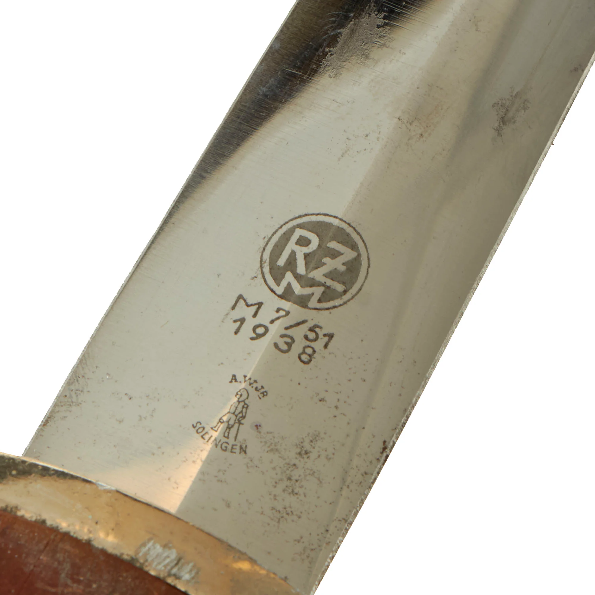Original German WWII 1938 Dated NSKK Dagger by Anton Wingen, Jr. with Scabbard and Belt Hanger - RZM M7/51 - Image 6
