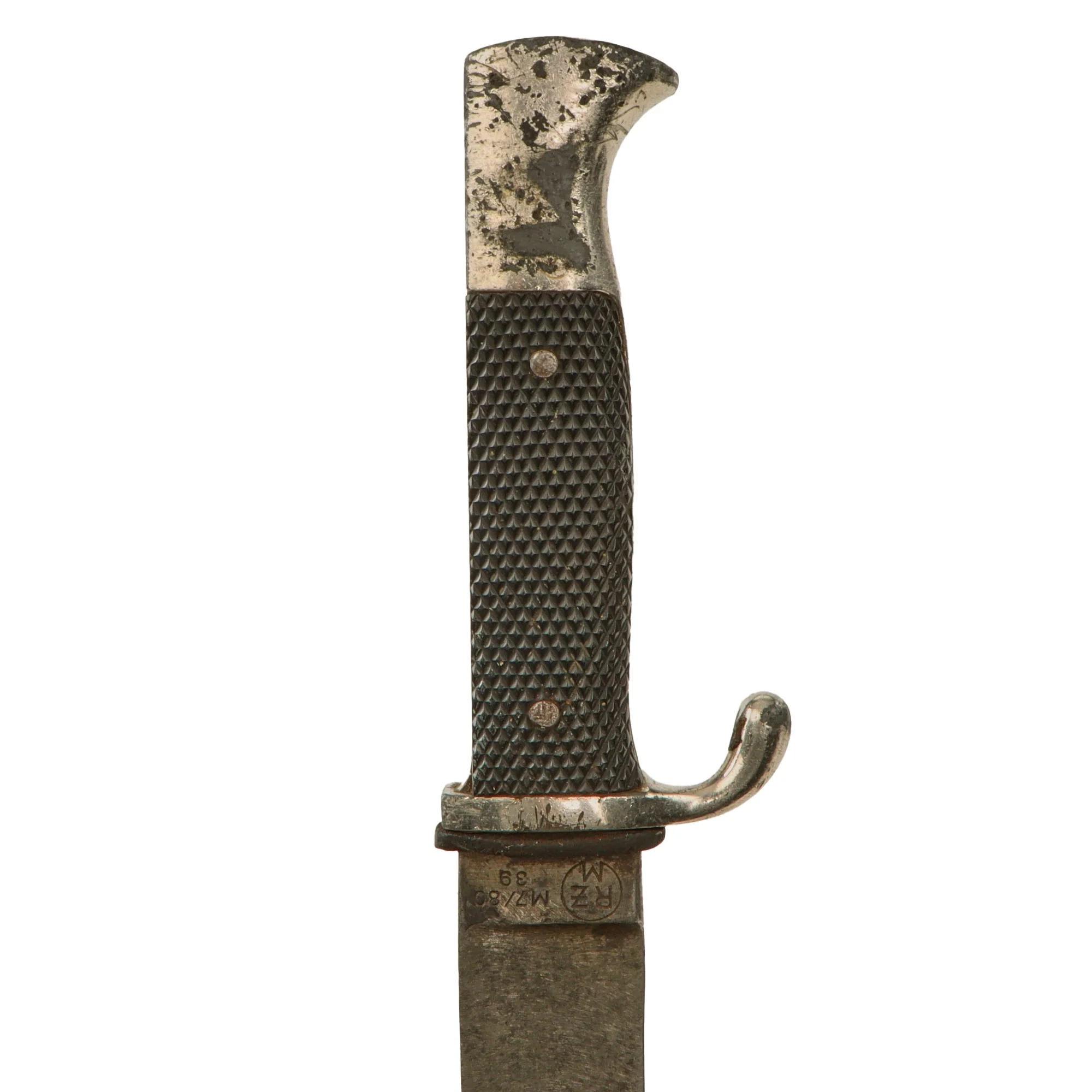 Original German WWII 1939 Dated Late Pattern HJ Knife by Rare Maker C. Gustav Spitzer AG with Scabbard - RZM M7/80 - Image 7