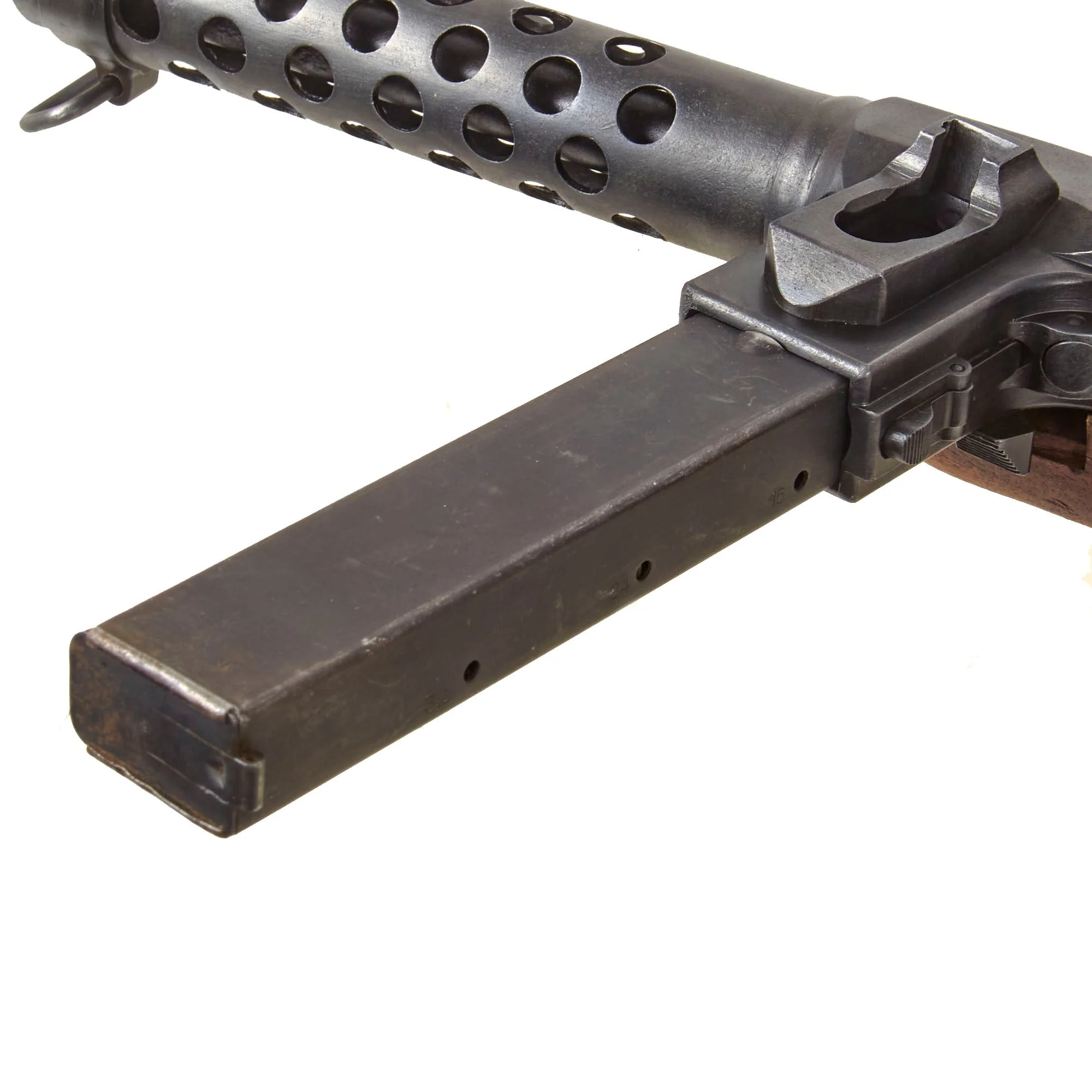 Original German WWII 1942 Dated Portuguese Contract MP34(ö) Steyr Solothurn Display Gun with Magazine and Bolt Assembly - Image 16