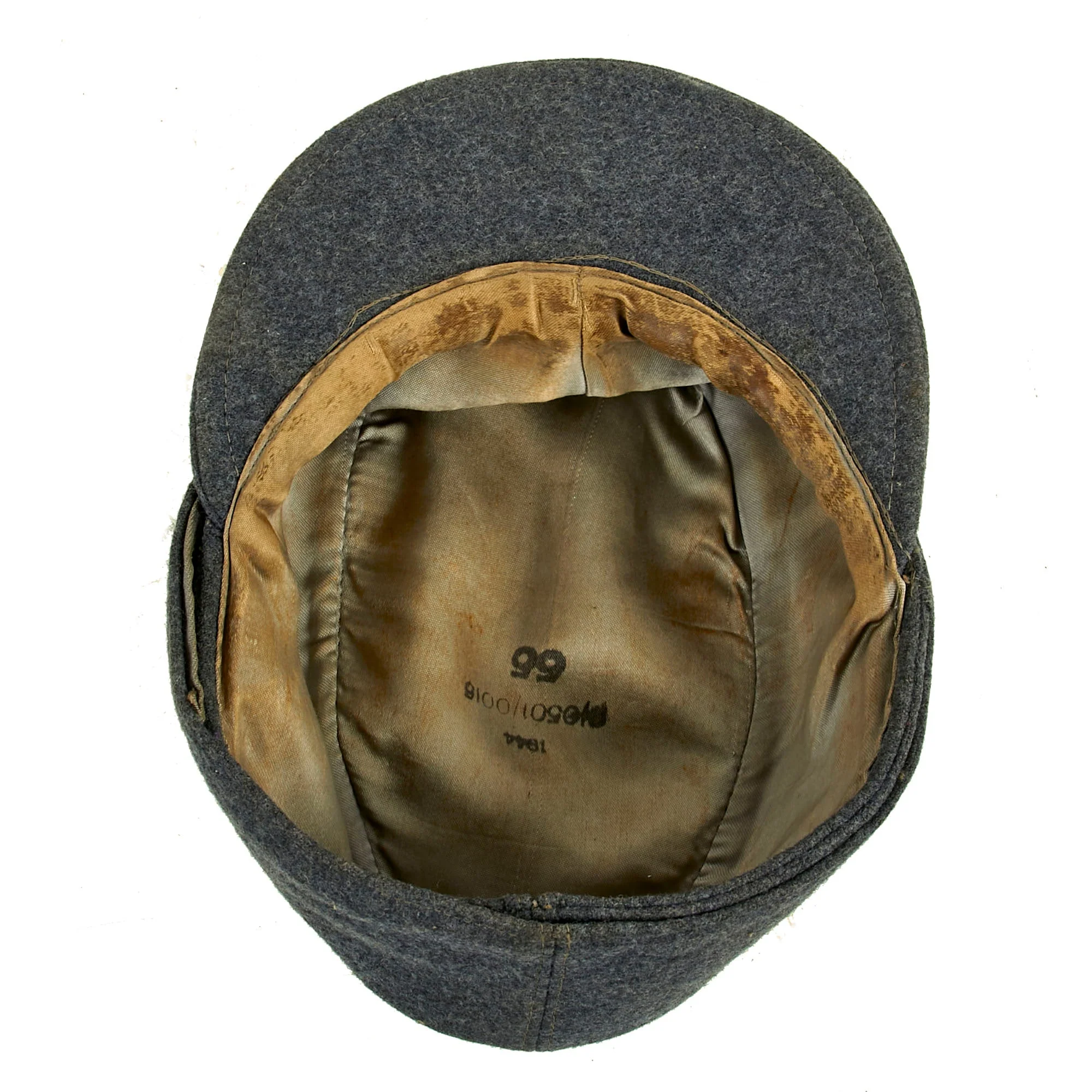 Original German WWII 1944 Dated Luftwaffe M43 Einheitsmütze Field Cap with RBNr. - Size 55 - Image 3