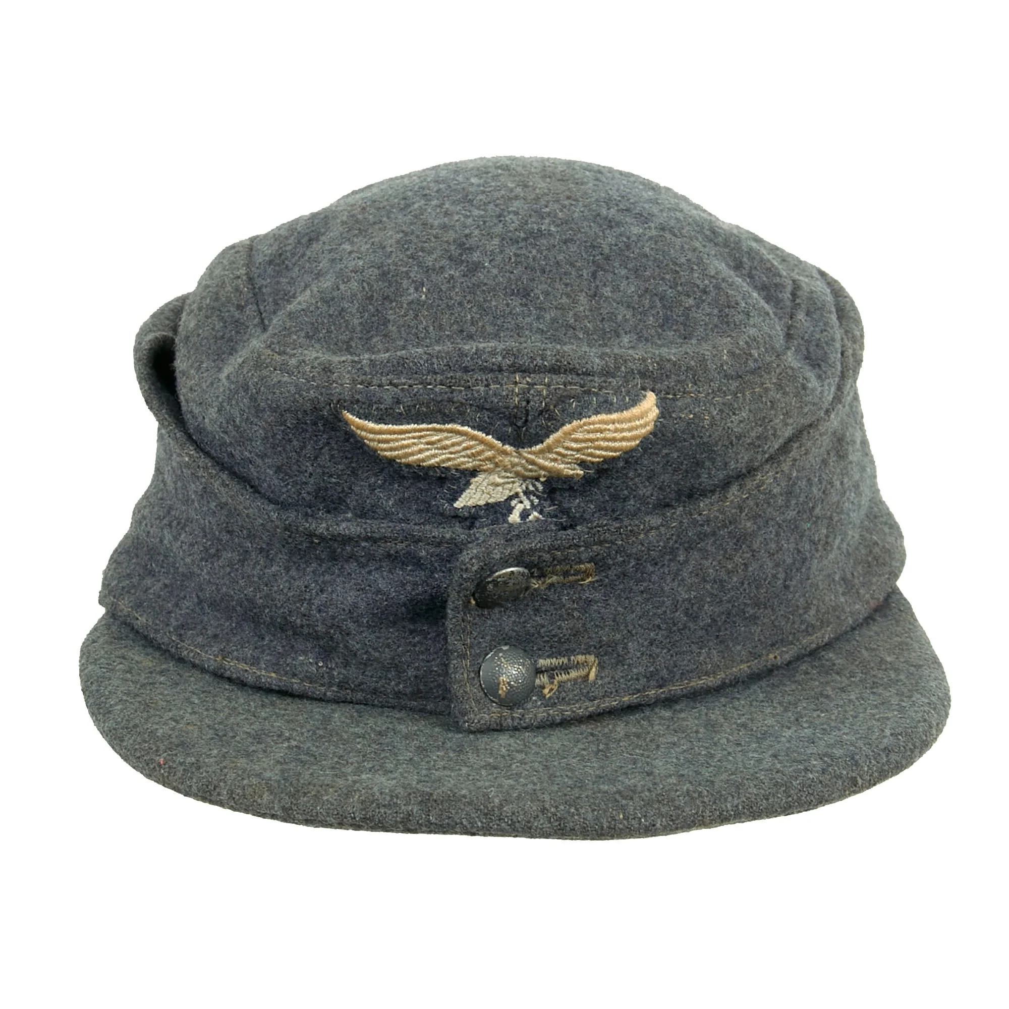 Original German WWII 1944 Dated Luftwaffe M43 Einheitsmütze Field Cap with RBNr. - Size 55 - Image 5