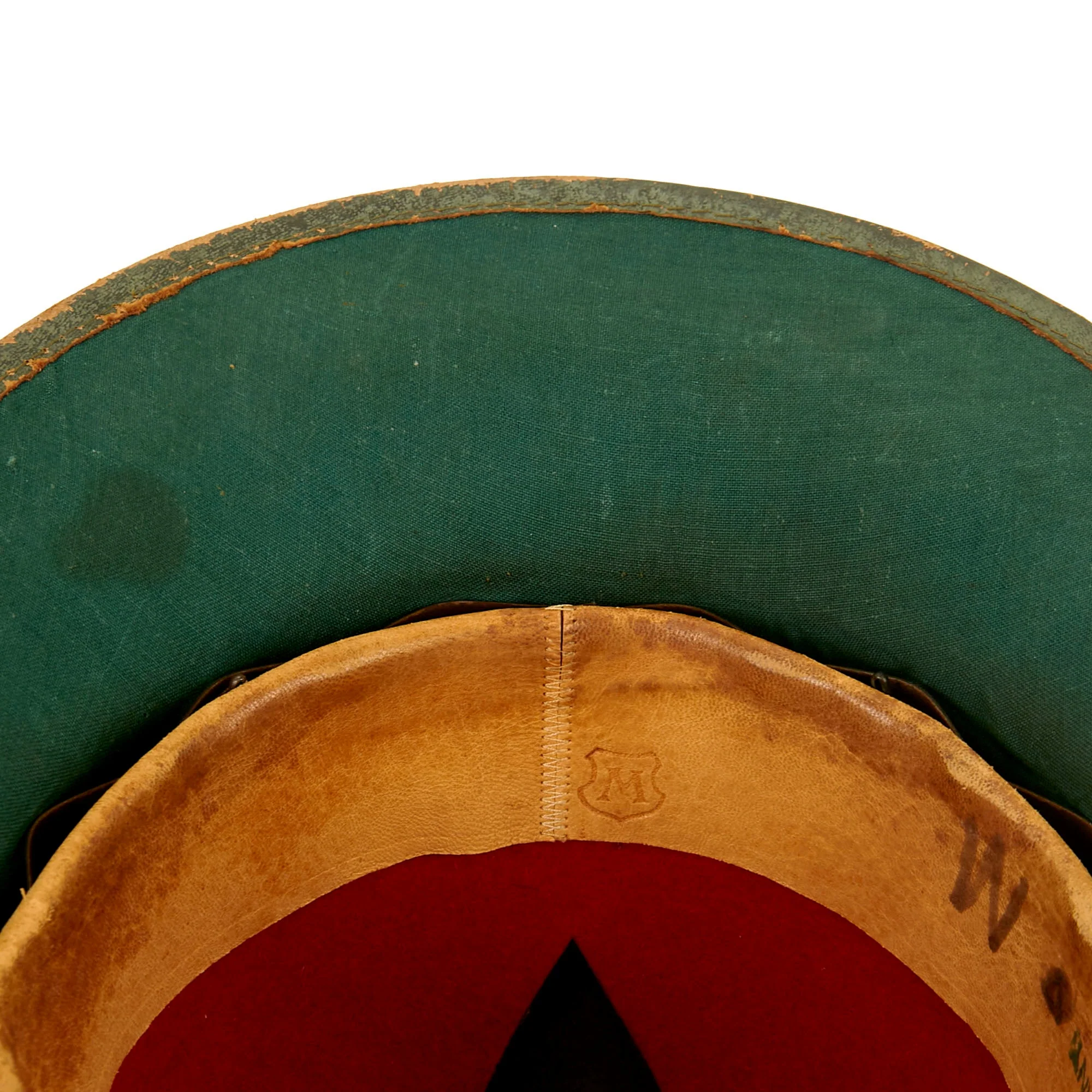 Original German WWII 2nd Model 1942 dated Afrikakorps DAK Sun Helmet with Badges - size 57 - Image 15