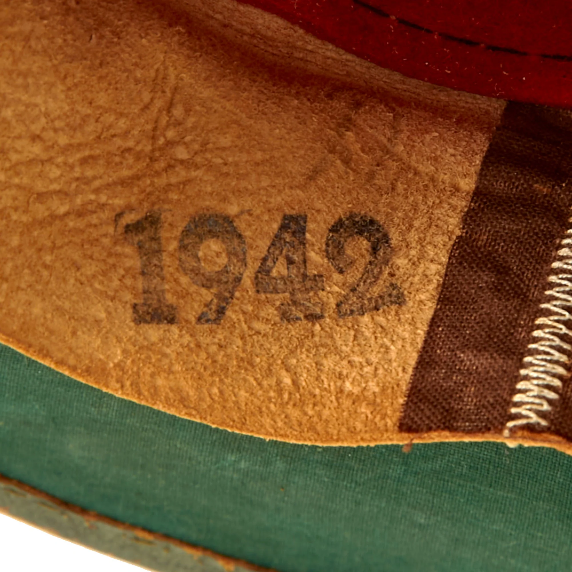 Original German WWII 2nd Model 1942 dated Afrikakorps DAK Sun Helmet with Badges - size 57 - Image 4