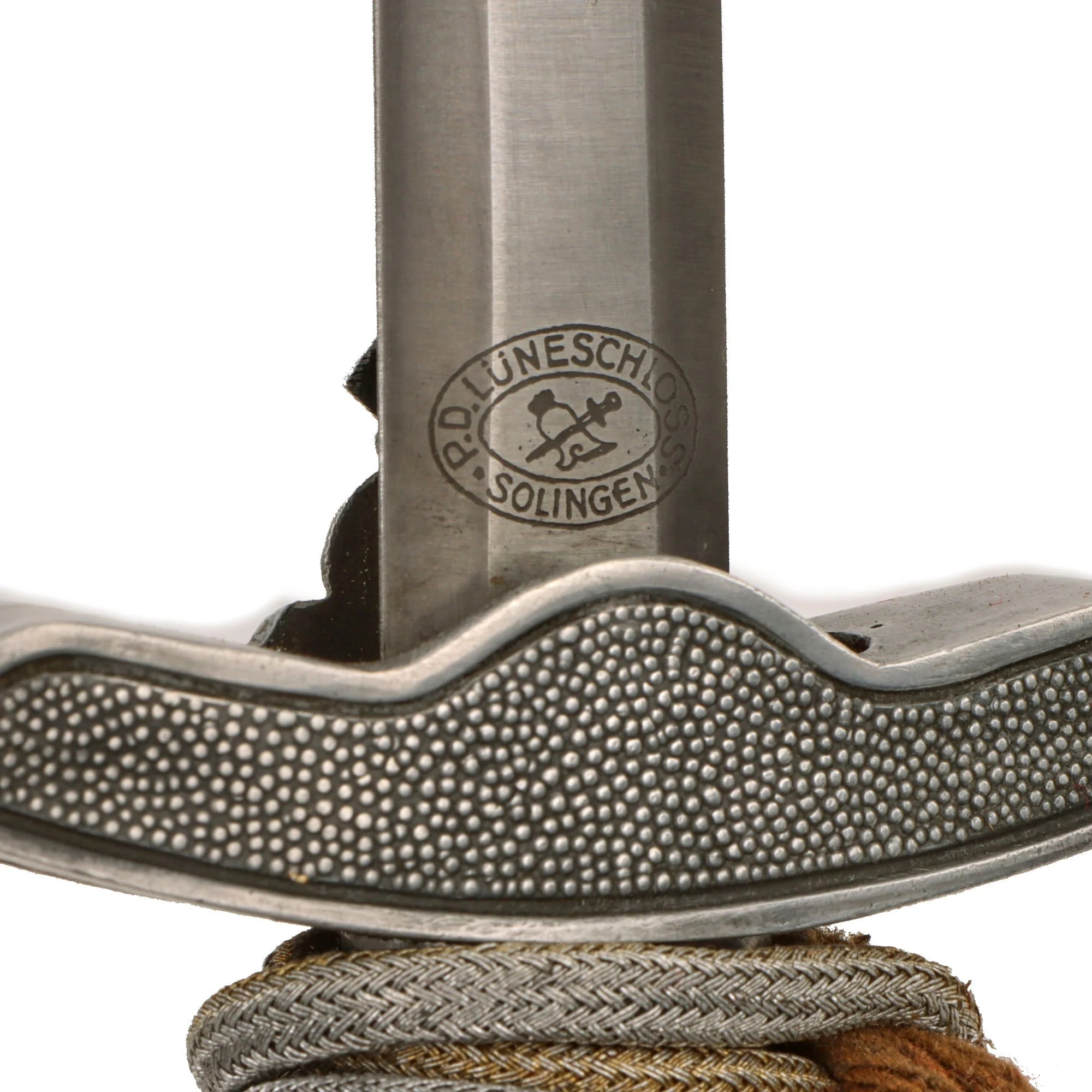 Original German WWII 2nd Model Luftwaffe Dagger by P.D. Lüneschloss with Scabbard and Portepee - "Ivory" Grip - Image 5