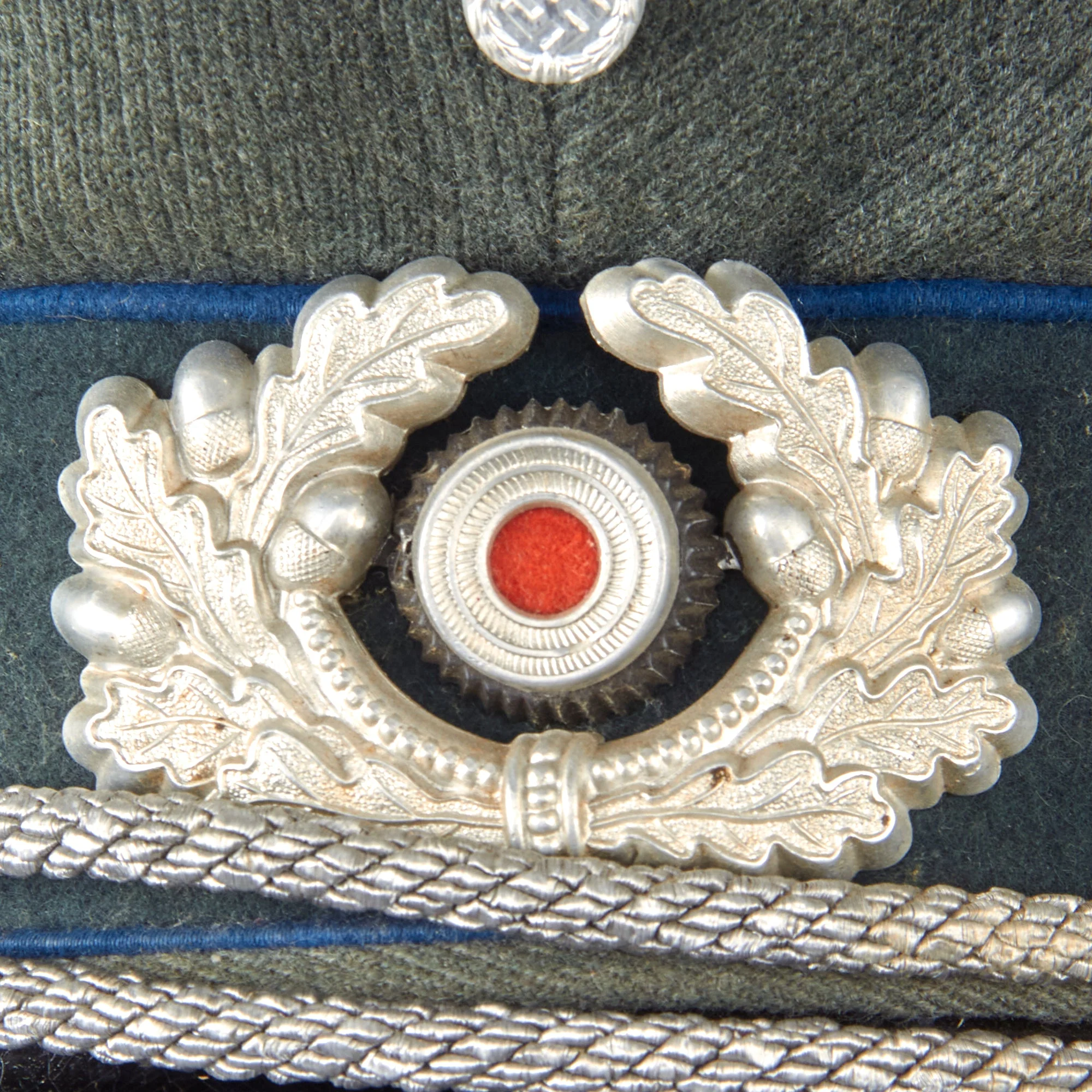 Original German WWII Army Heer Medical Officer Schirmmütze Visor Cap - Marked H39 - Image 4