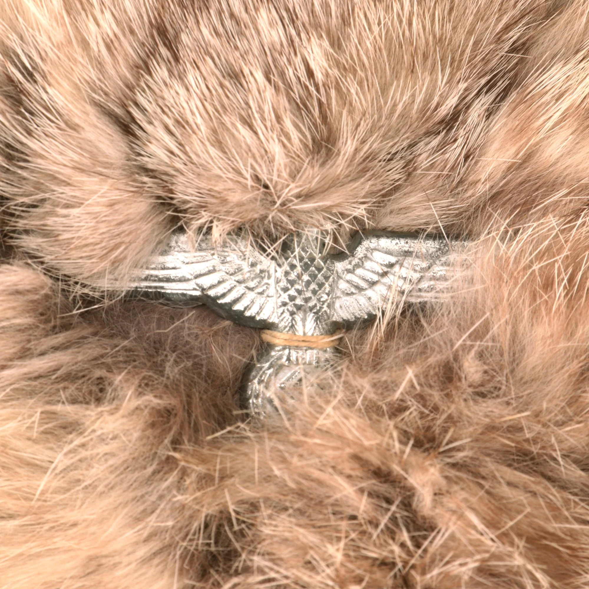 Original German WWII Eastern Front Heer Army Rabbit Fur Pelzmütze Winter Hat with Faded RBNr. Marking - Size 60 - Image 3