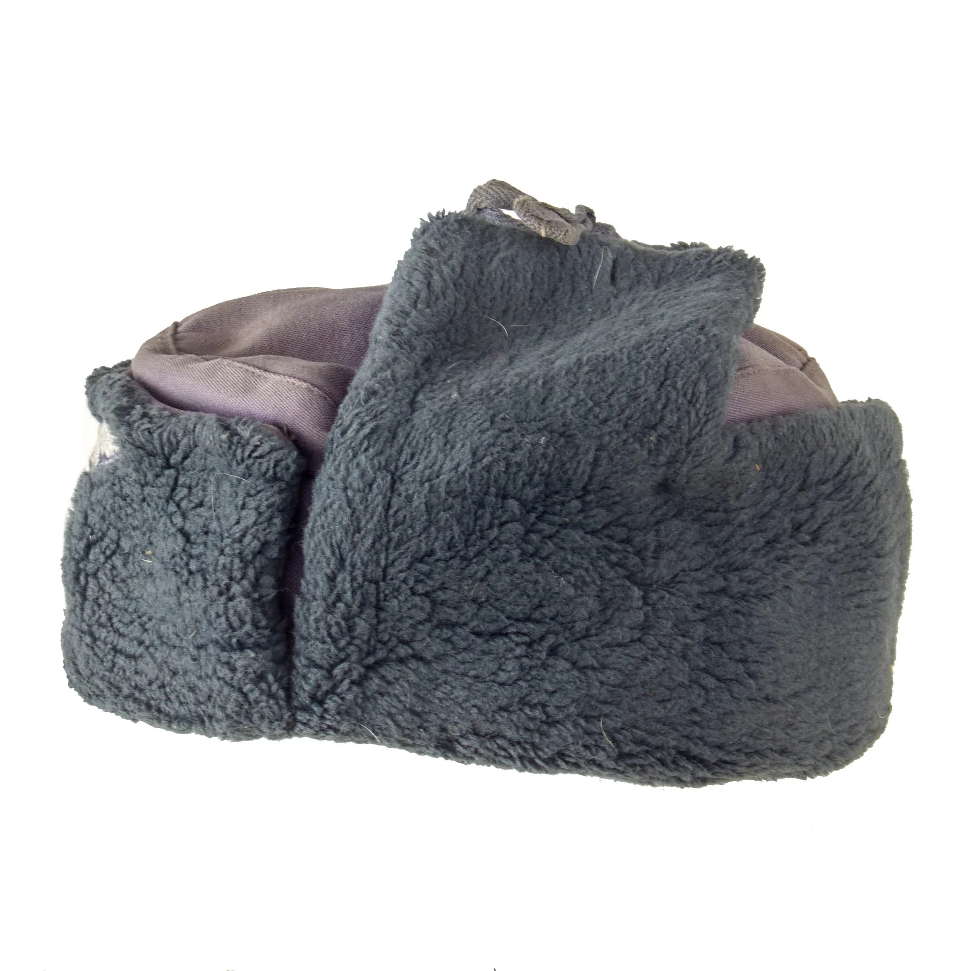 Original German WWII Eastern Front Luftwaffe Soviet Ushanka Style Insulated Winter Cap - Image 6