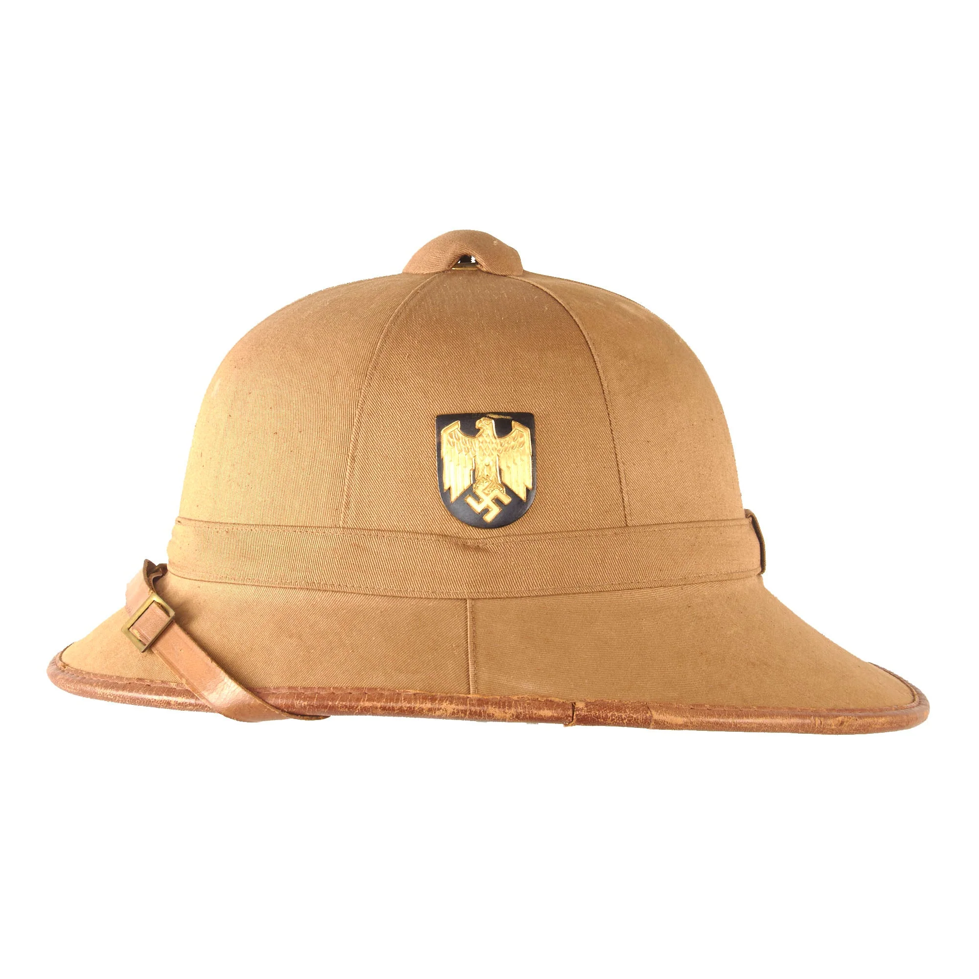 Original German WWII First Model DAK Kriegsmarine Afrikakorps Sun Helmet in Size 57 - Image 5