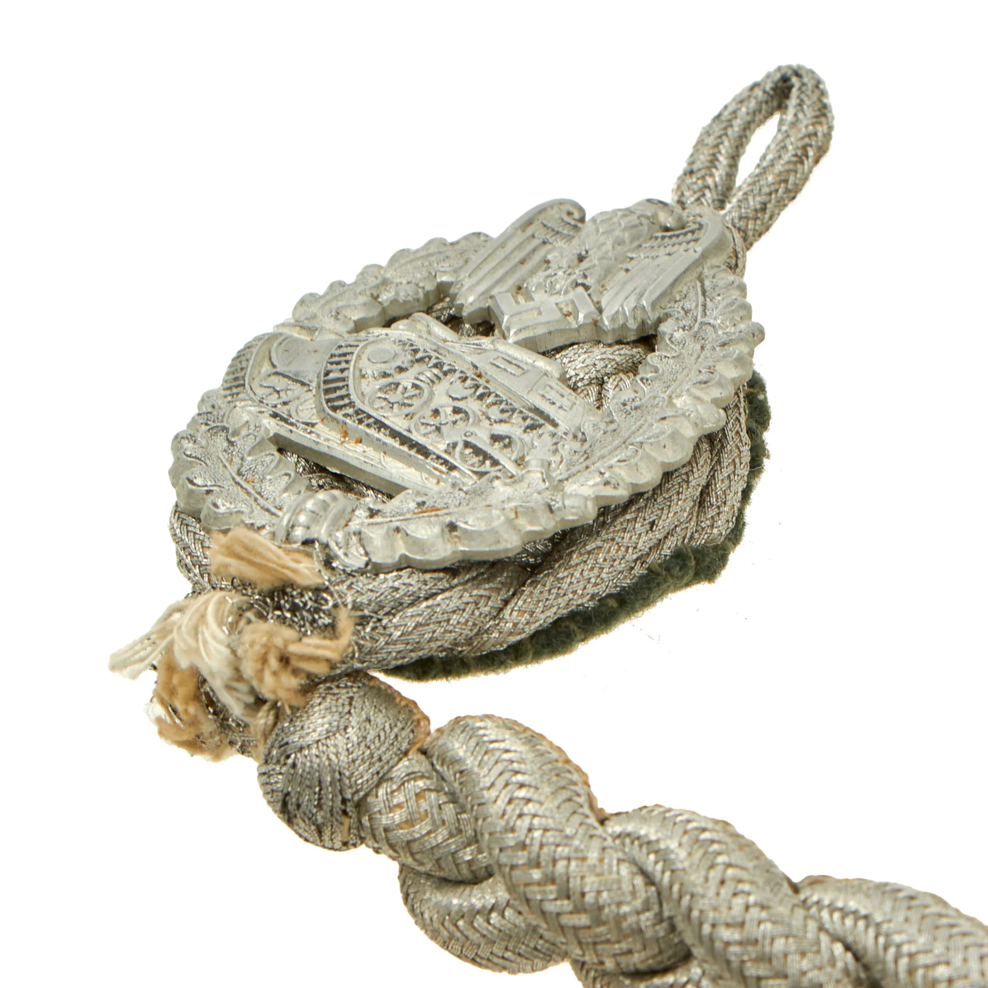 Original German WWII Grade I Heer Army Panzer Armored Troops Marksmanship Lanyard - Image 3