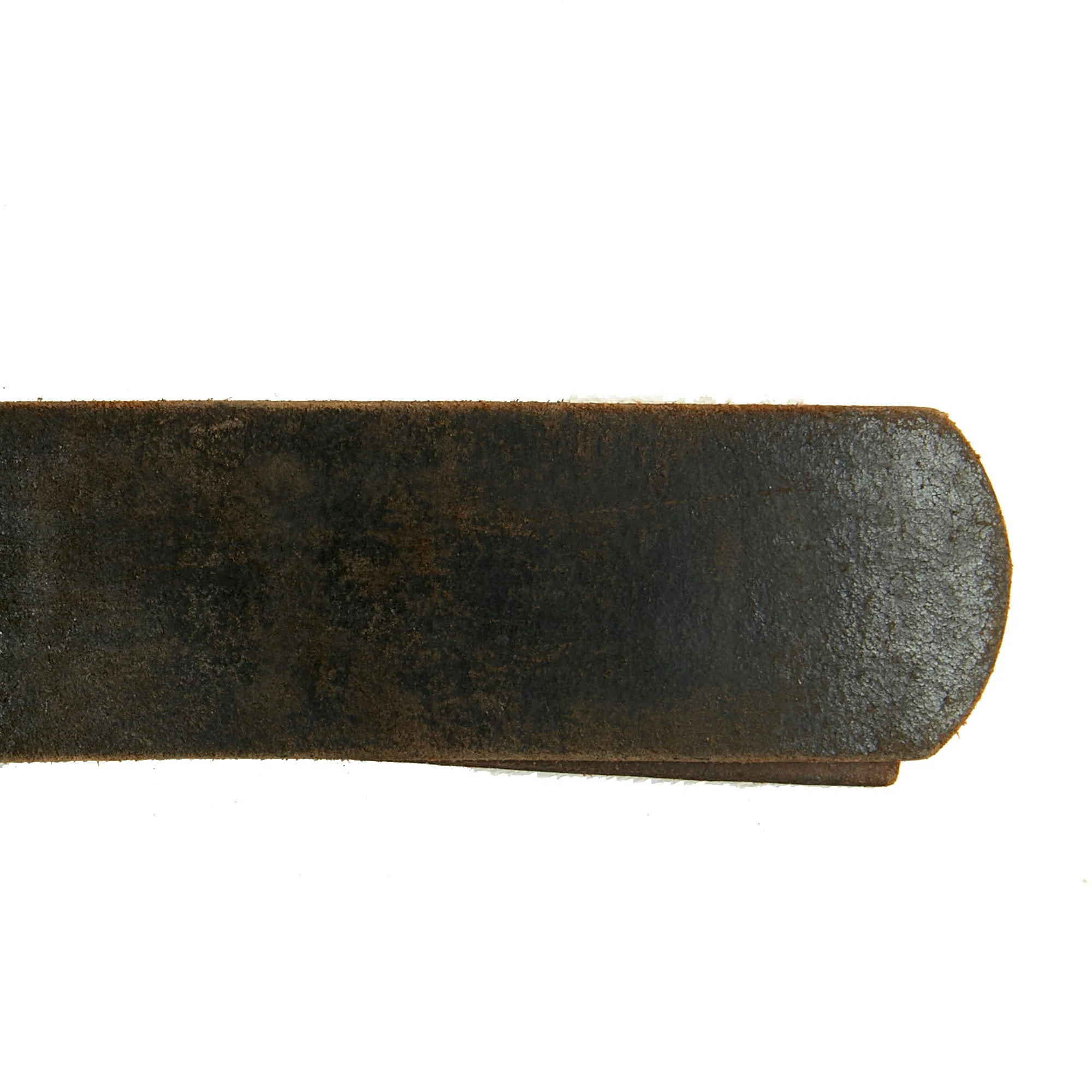 Original German WWII Heer Army EM/NCO Belt with Pebbled Aluminum Buckle by Overhoff & Cie and Two K98 Pouches - Image 8