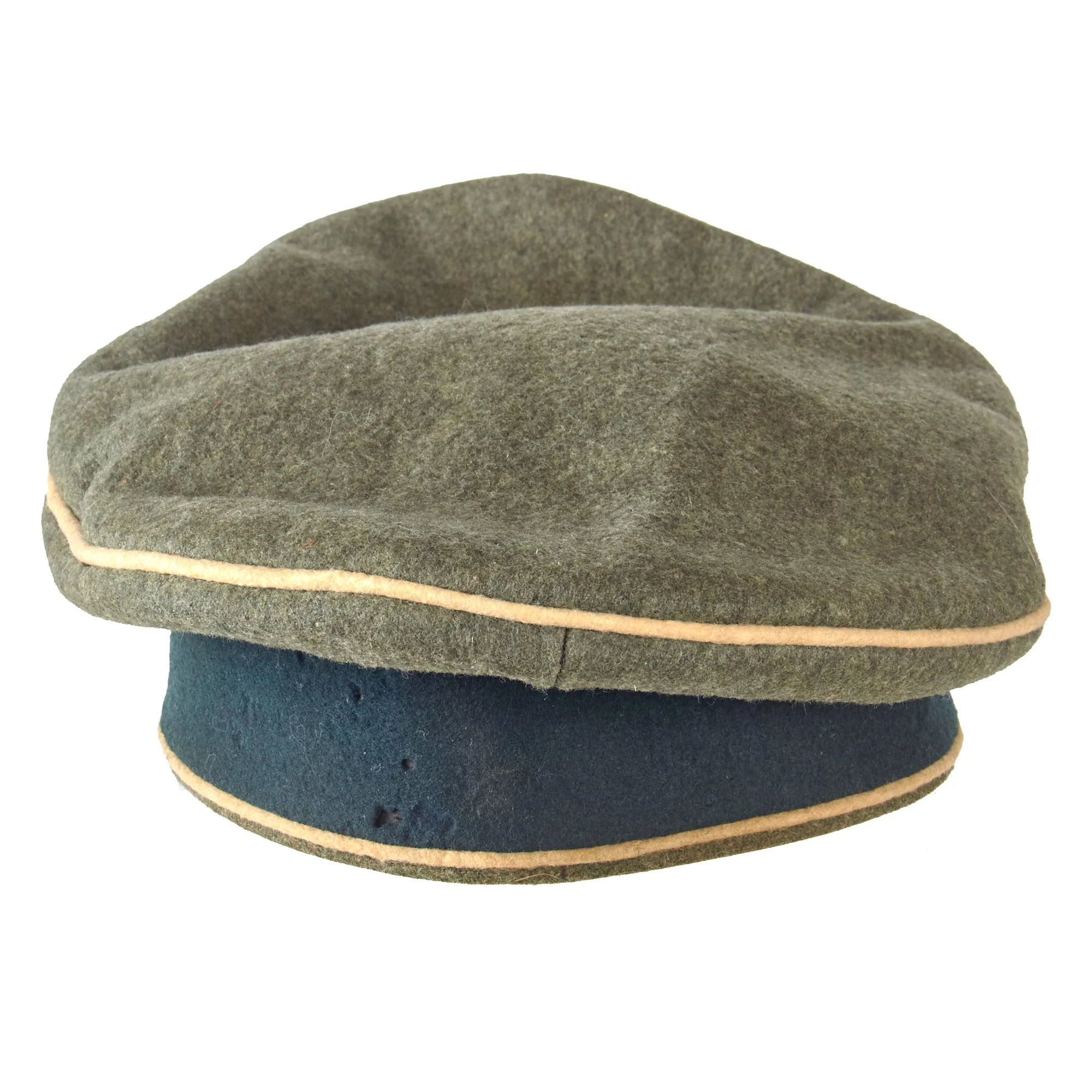 Original German WWII Heer Army Infantry Officer Schirmmütze Visor Crush Cap with BeVo Insignia - Image 9