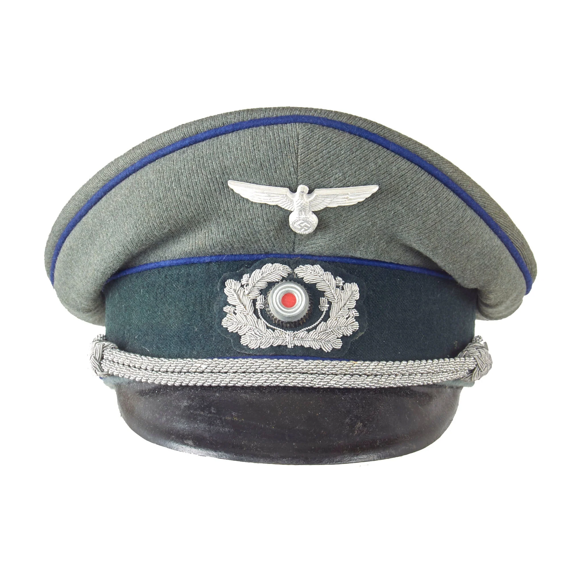 Original German WWII Heer Army Medical Officer Schirmmütze Visor Crush Cap by EREL Extra - Double Marked - Image 2