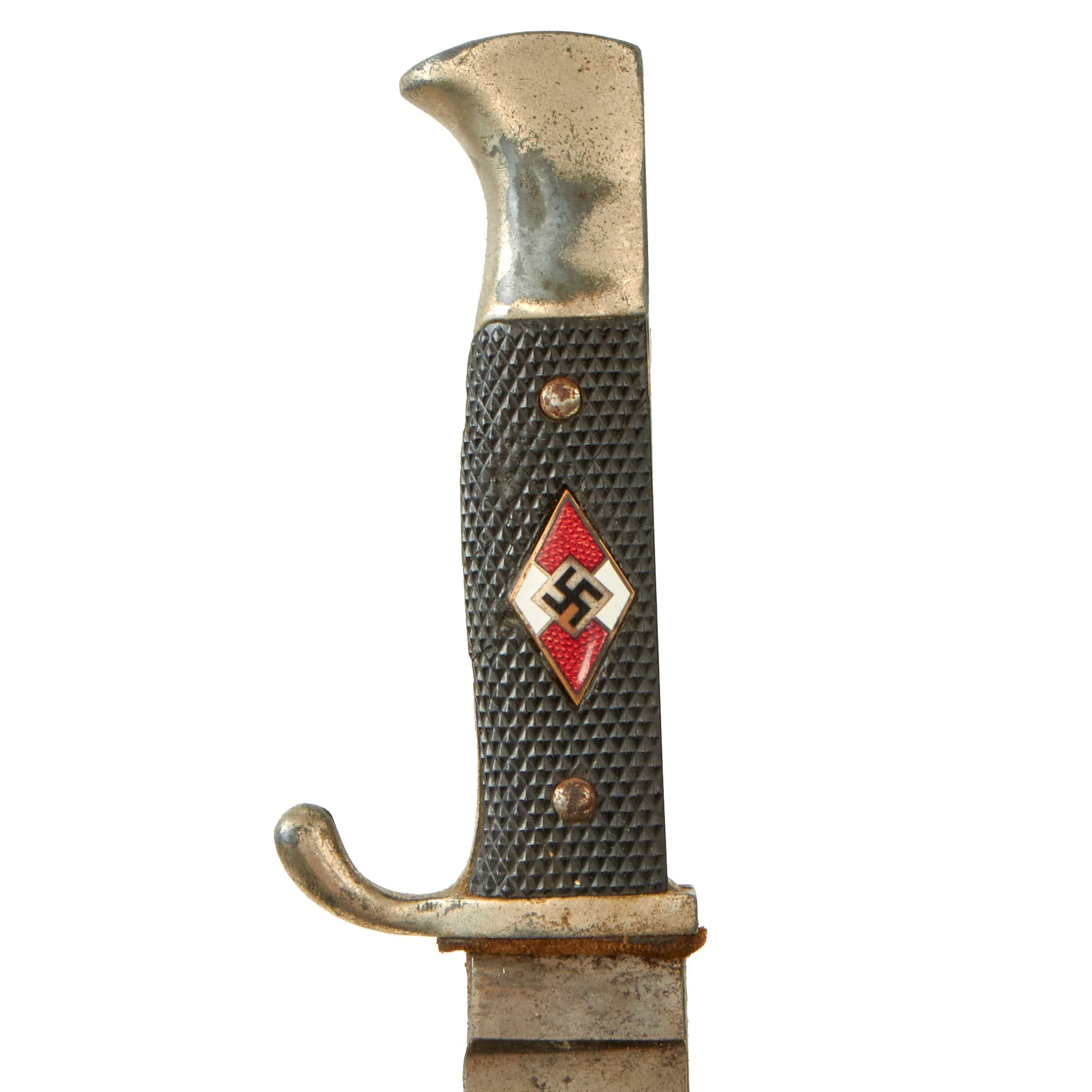 Original German WWII Late Pattern HJ Knife by Artur Schüttelhofer with Scabbard - RZM M7/13 - Image 4
