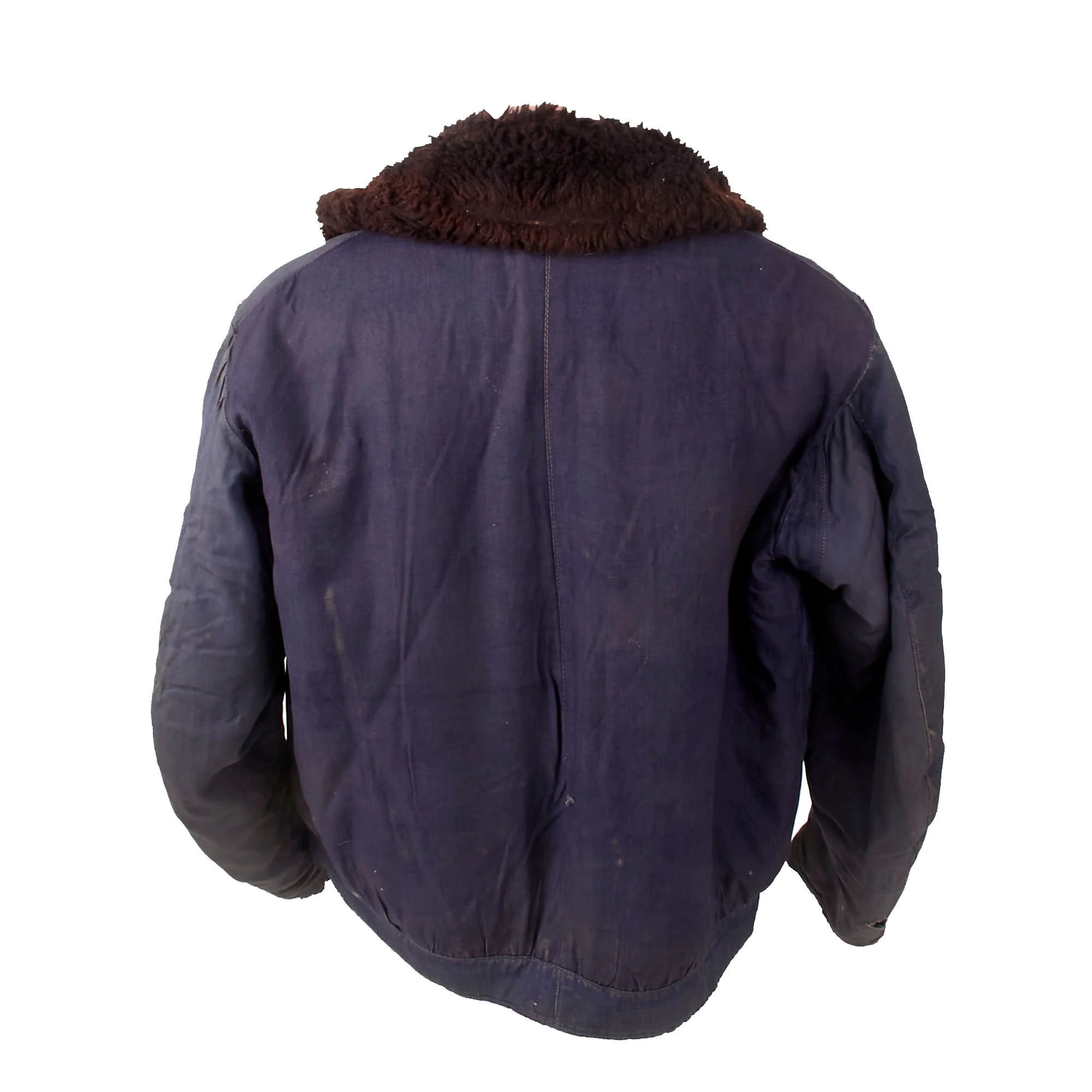 Original German WWII Luftwaffe Blue Winter Fur Lined "Channel" Flying Jacket - Image 4