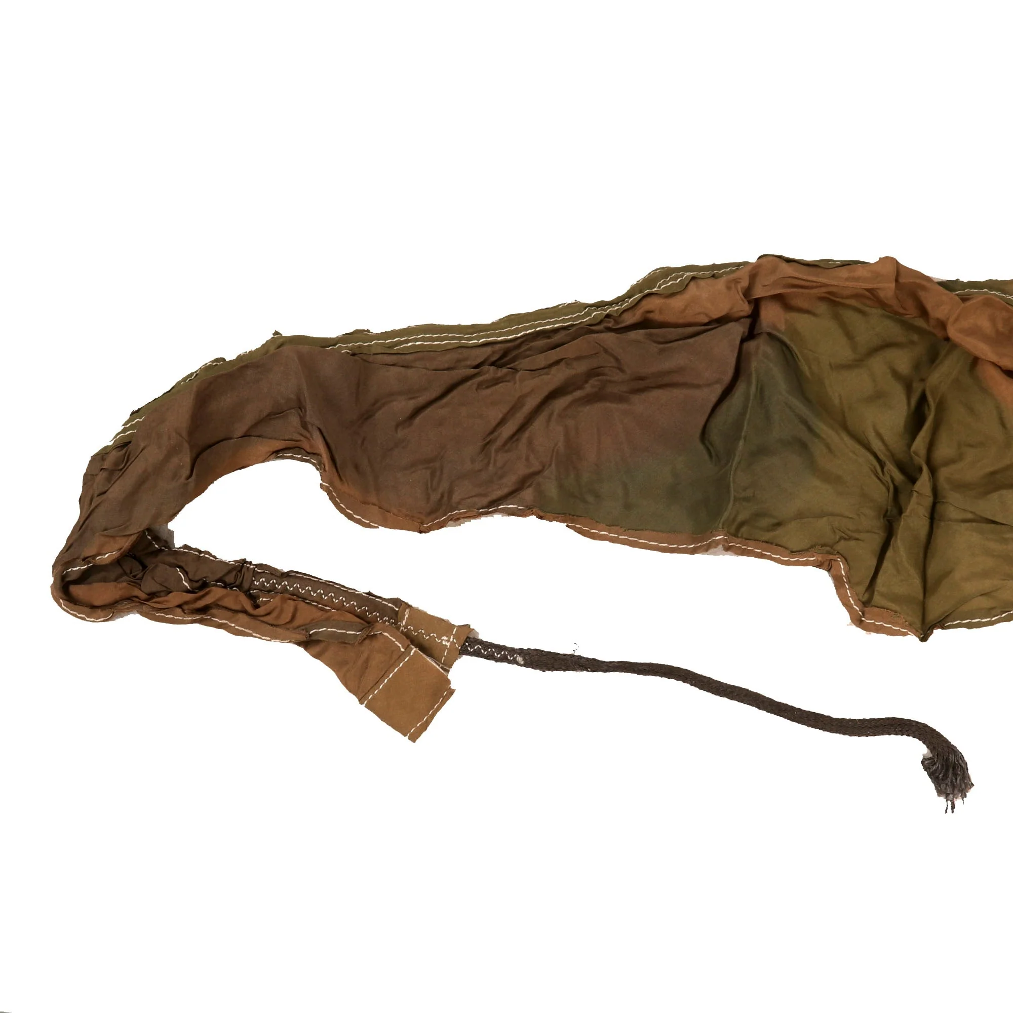 Original German WWII Luftwaffe Camouflage Parachute Canopy Section - Image 4