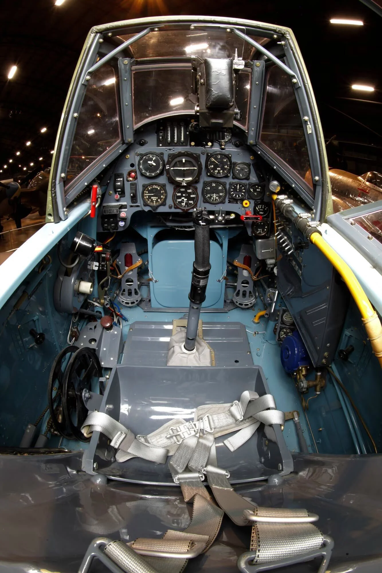 Original German WWII Luftwaffe Messerschmitt Bf 109 KG12 A Control Stick on Display Stand for The ME-109 - Image 4