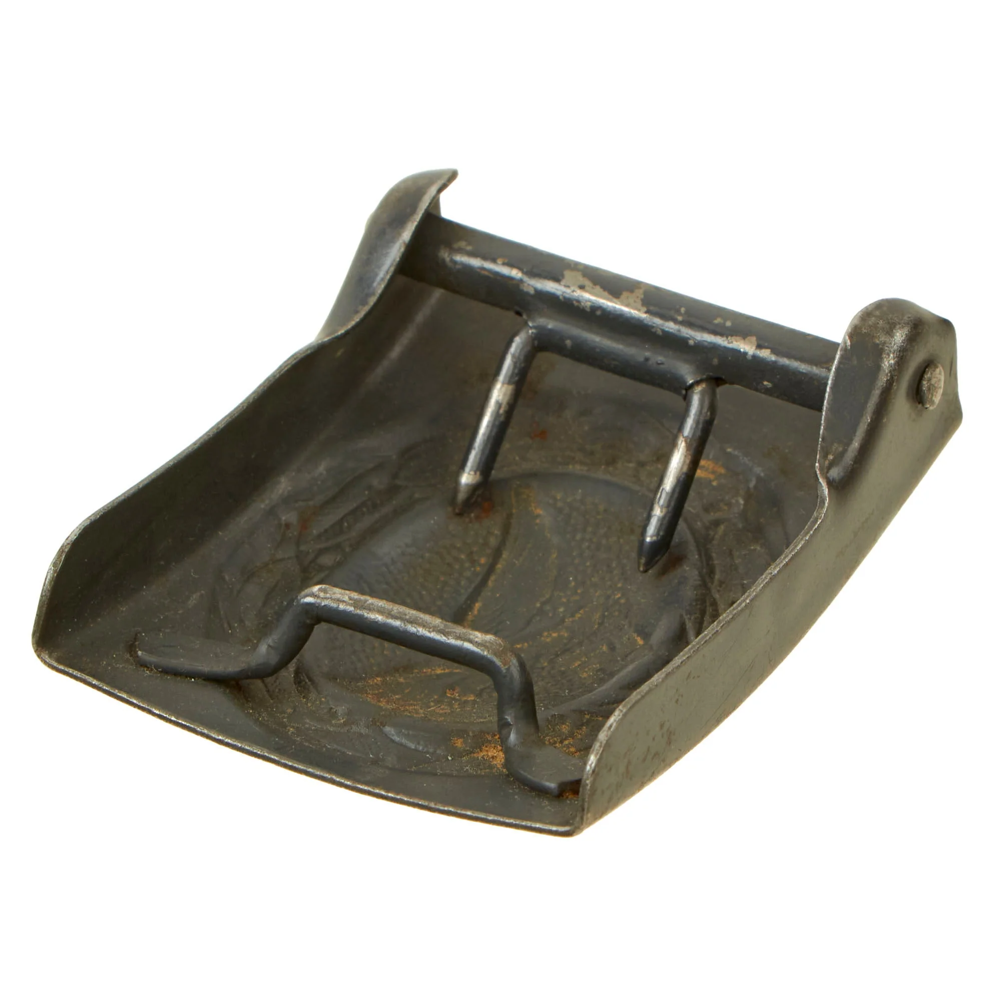 Original German WWII Luftwaffe Steel Belt Buckle - Unmarked - Image 3