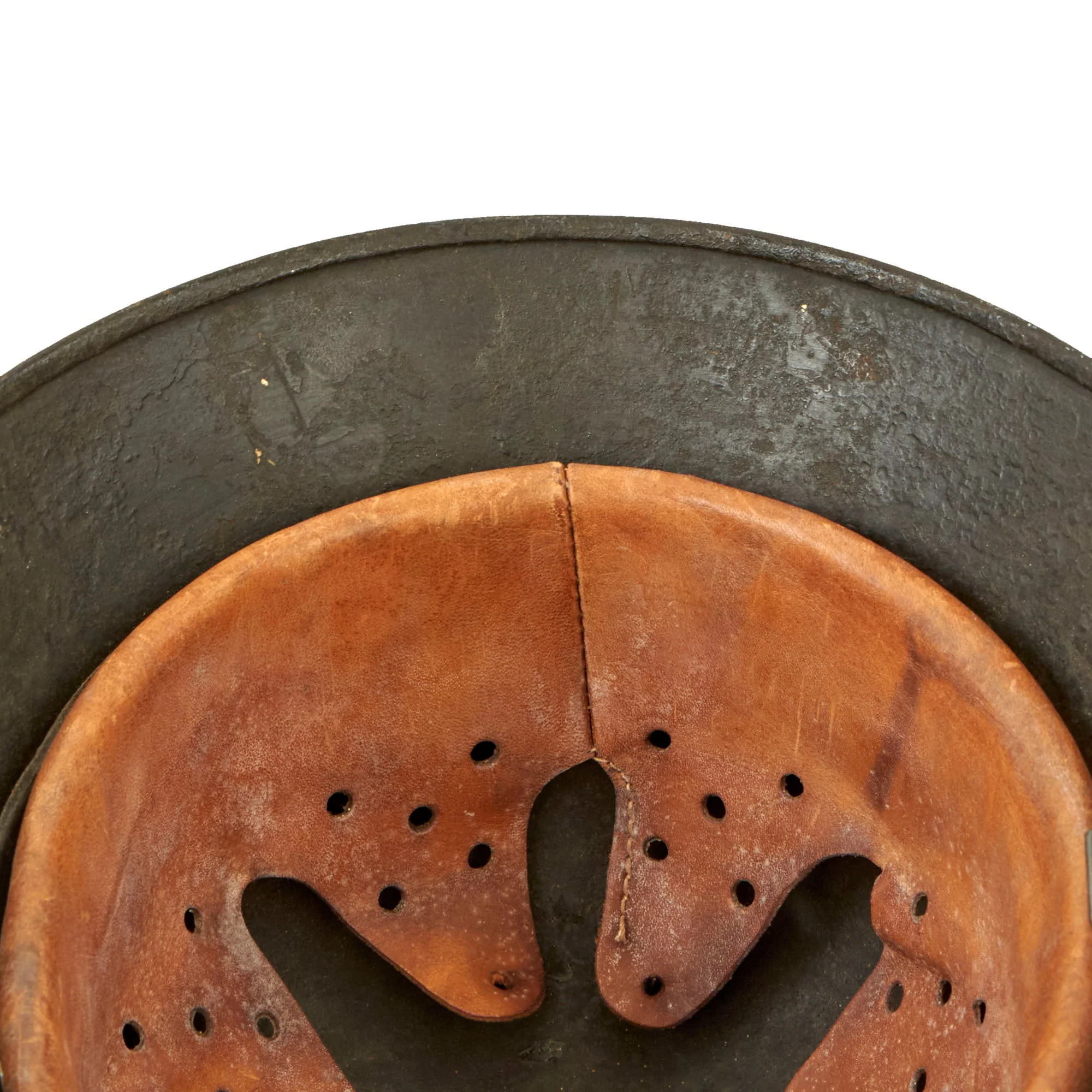 Original German WWII M40 Repainted Helmet with 1940 Dated 56cm Liner - NS64 - Image 11