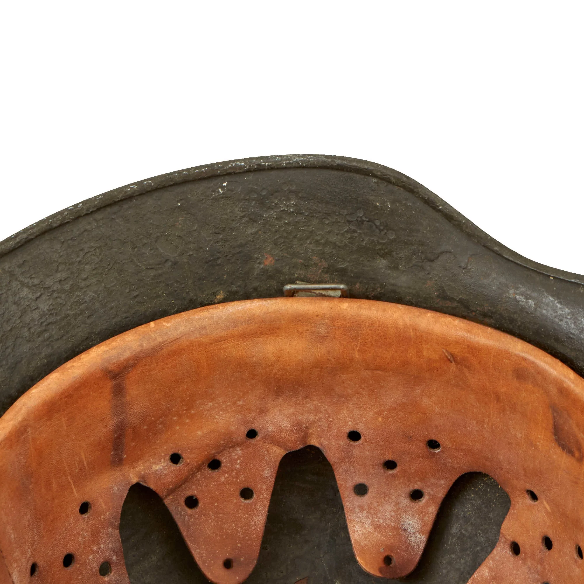 Original German WWII M40 Repainted Helmet with 1940 Dated 56cm Liner - NS64 - Image 12